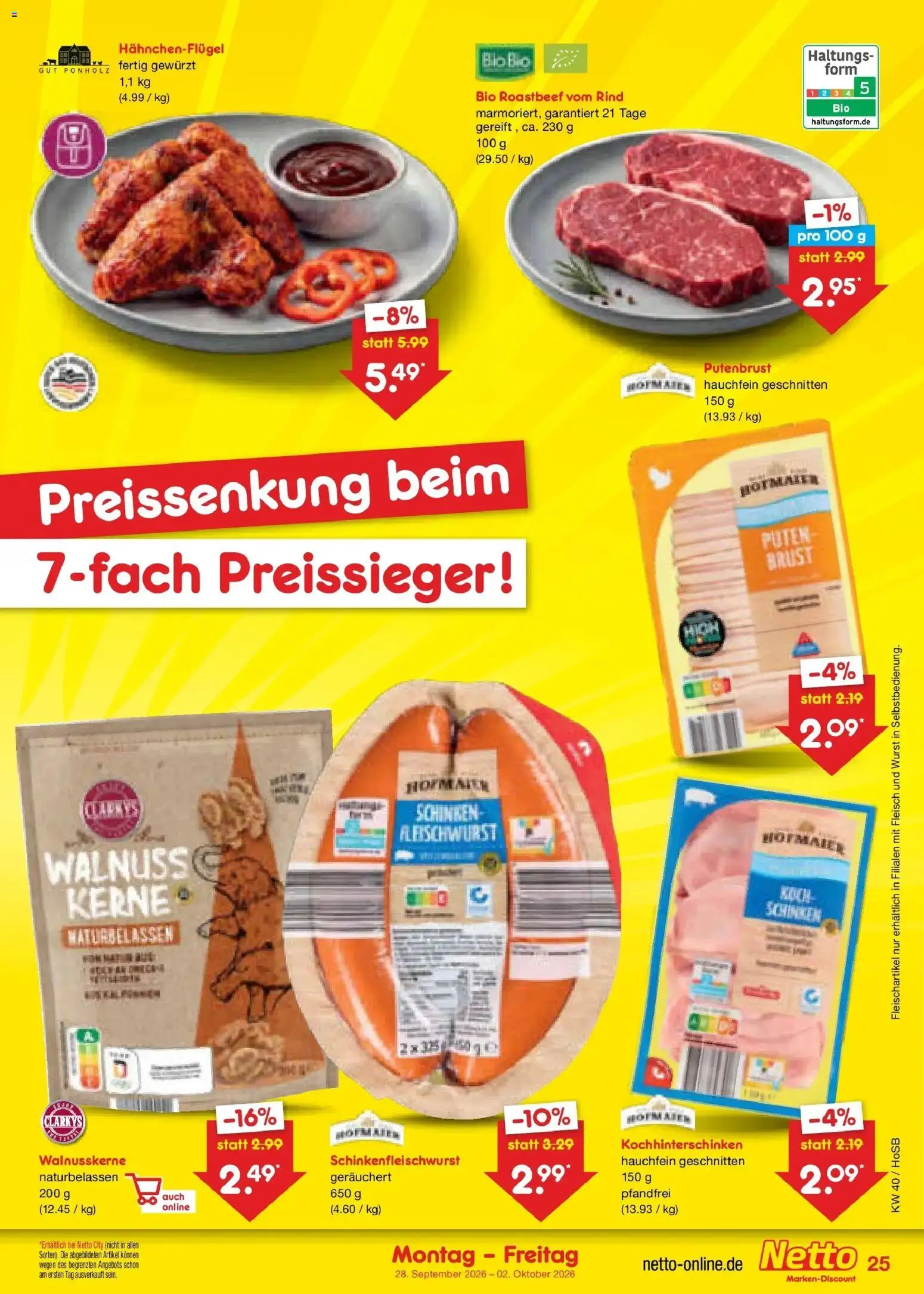 Netto Marken-Discount Prospekt Hannover – gültig ab 28.09.2026 | Seite: 35 | Produkte: Putenbrust, Roastbeef, Wurst, Schinken