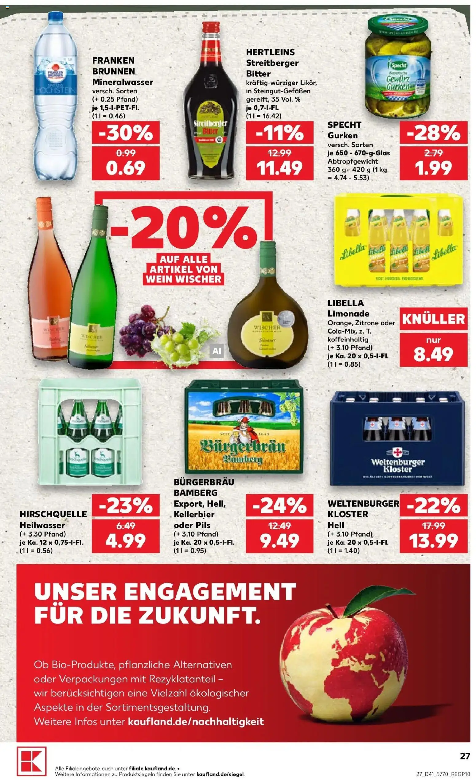 Prospekt Kaufland ab 05.10.2026 » Angebote Online zum Blättern | Seite: 37 | Produkte: Limonade, Mineralwasser, Zitrone, Wein