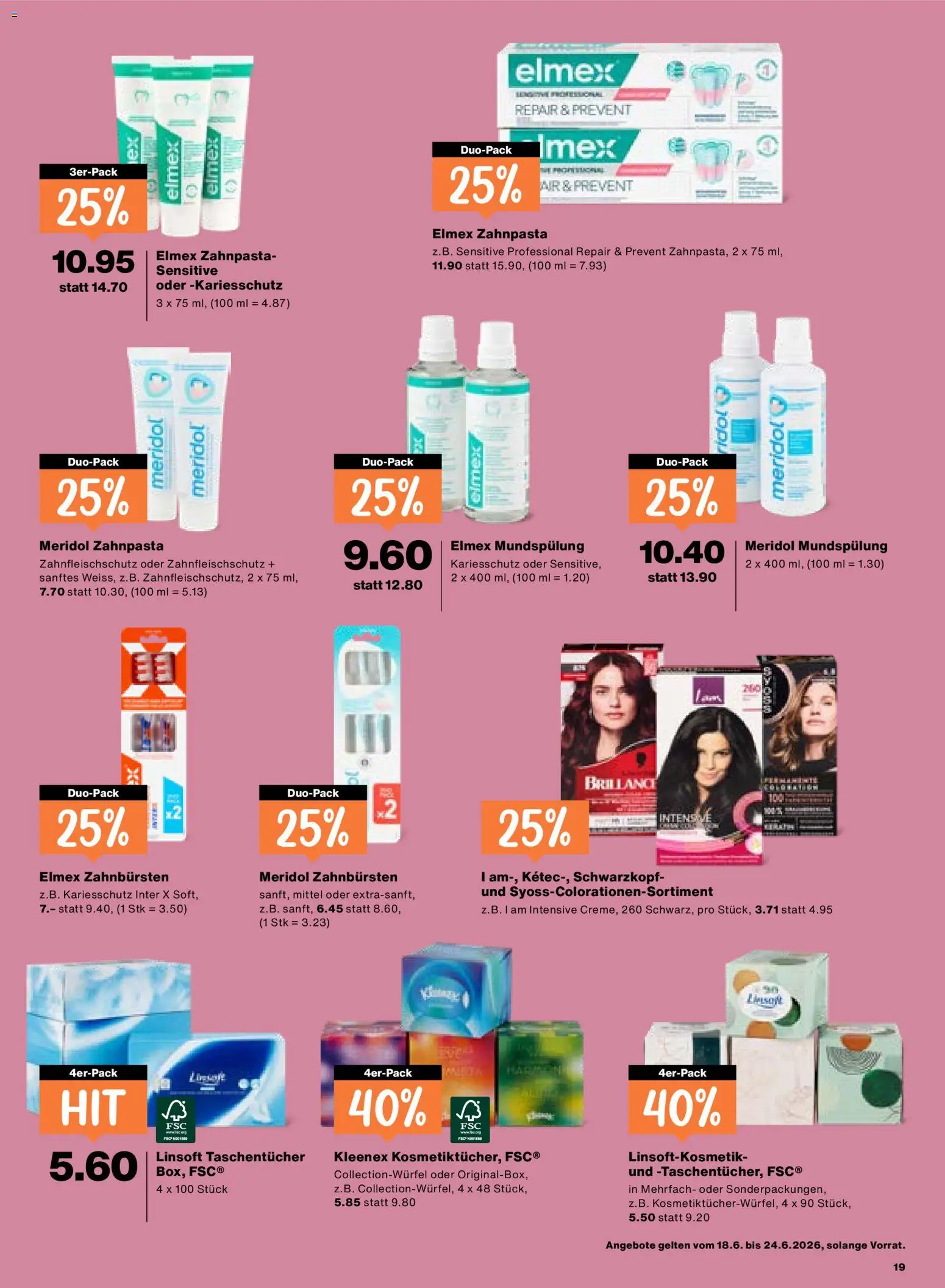 Migros aktionen – gültig ab 18.06.2026 | Seite: 19 | Produkte: Zahnpasta