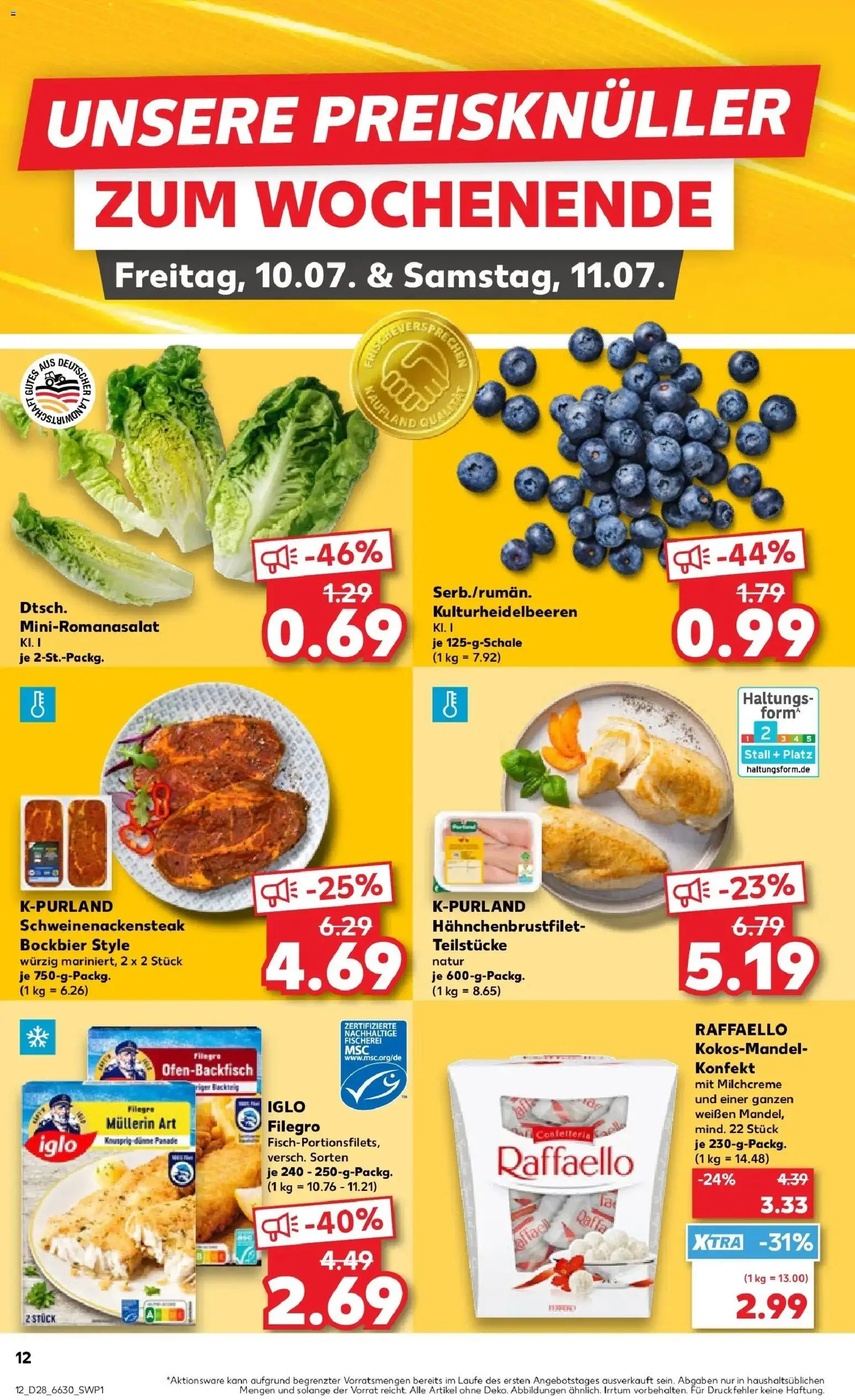 Kaufland Prospekt Kreuztal – gültig ab 09.07.2026 | Seite: 12 | Produkte: Raffaello, Iglo