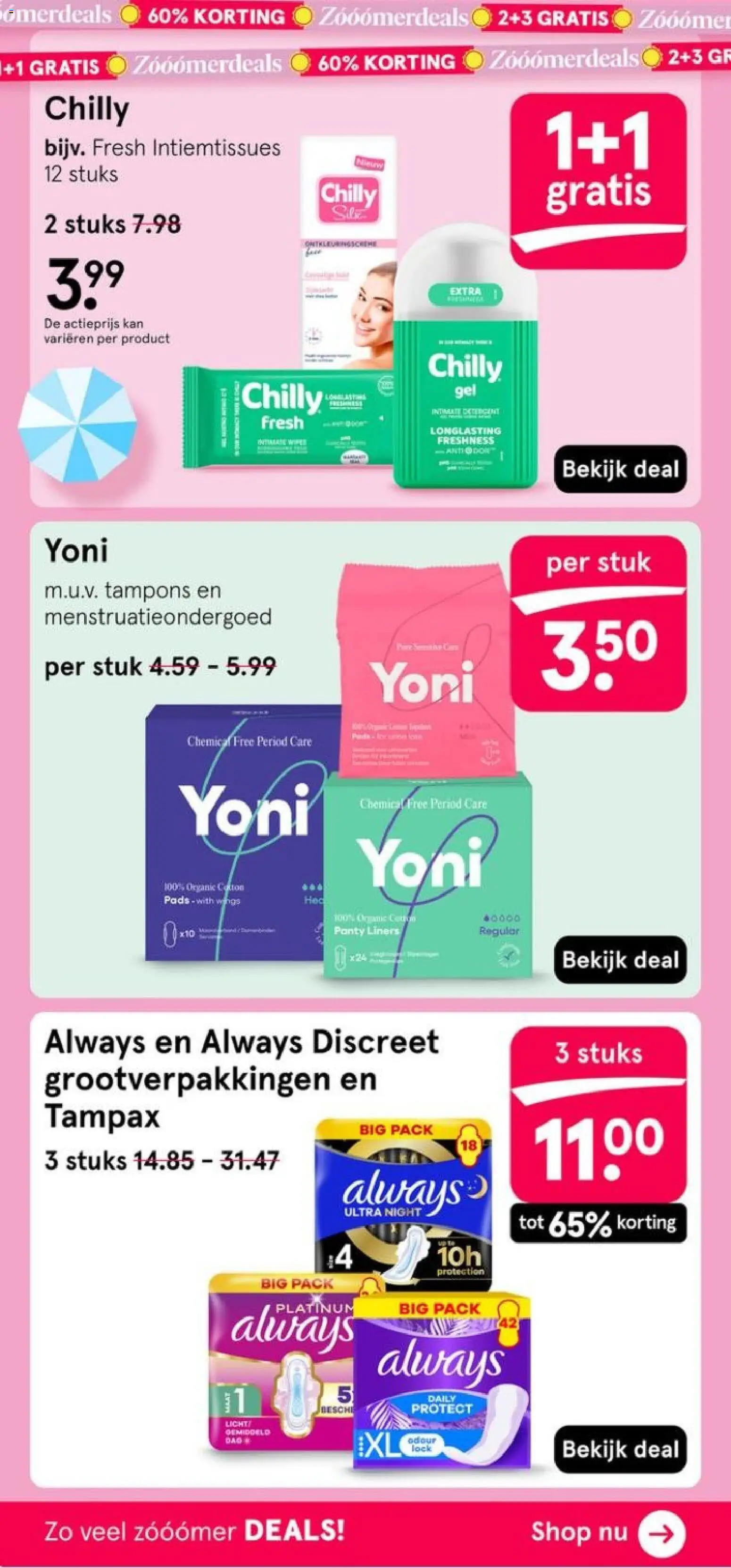 {H1} | Pagina: 28 | Producten: Kan, Panty, Pads, Tampons