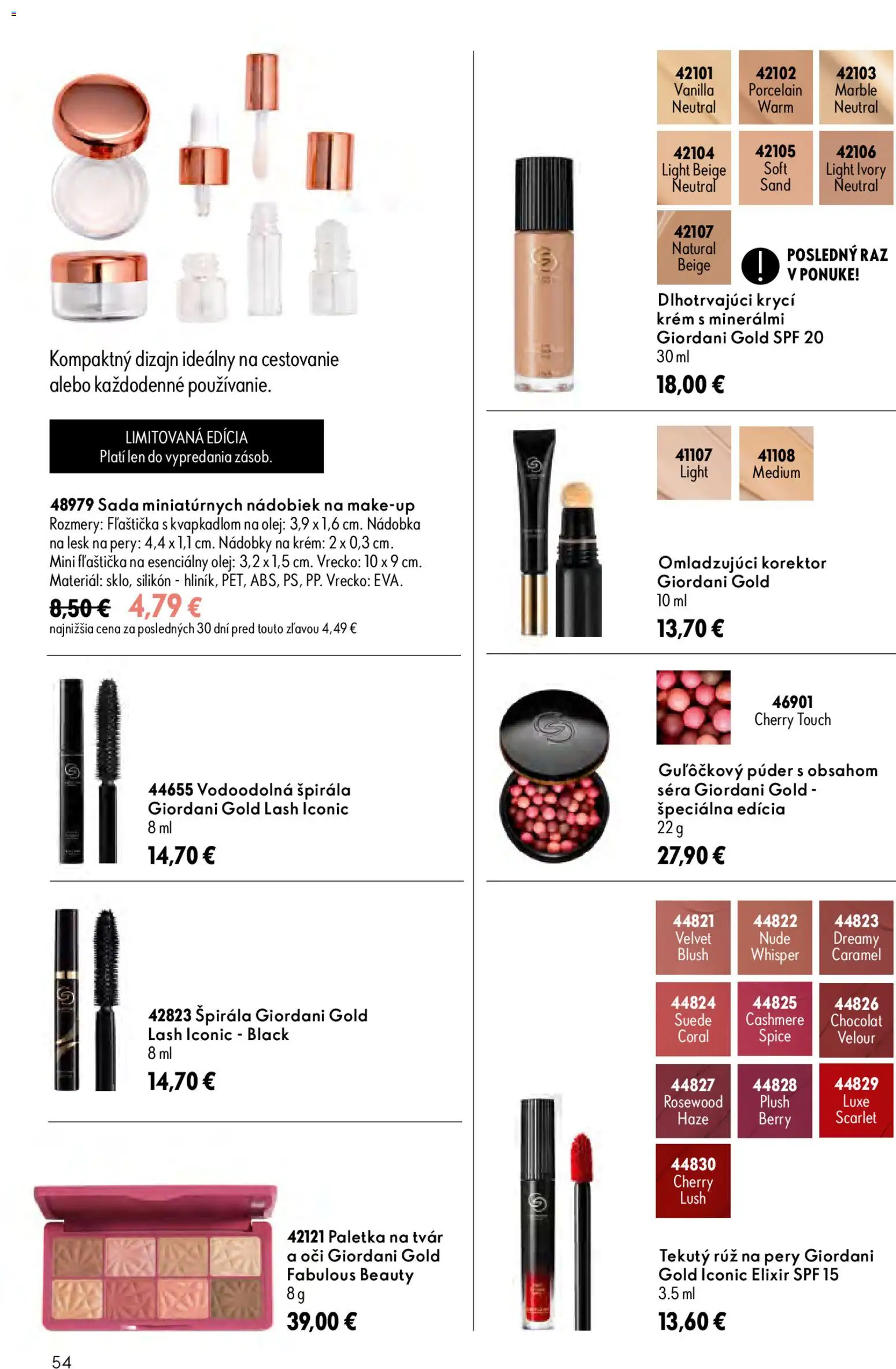 Nové Oriflame akcie – leták je platný od 29.07.2026 | Strana: 54 | Produkty: Olej, Rúž na pery, Lesk na pery, Krém
