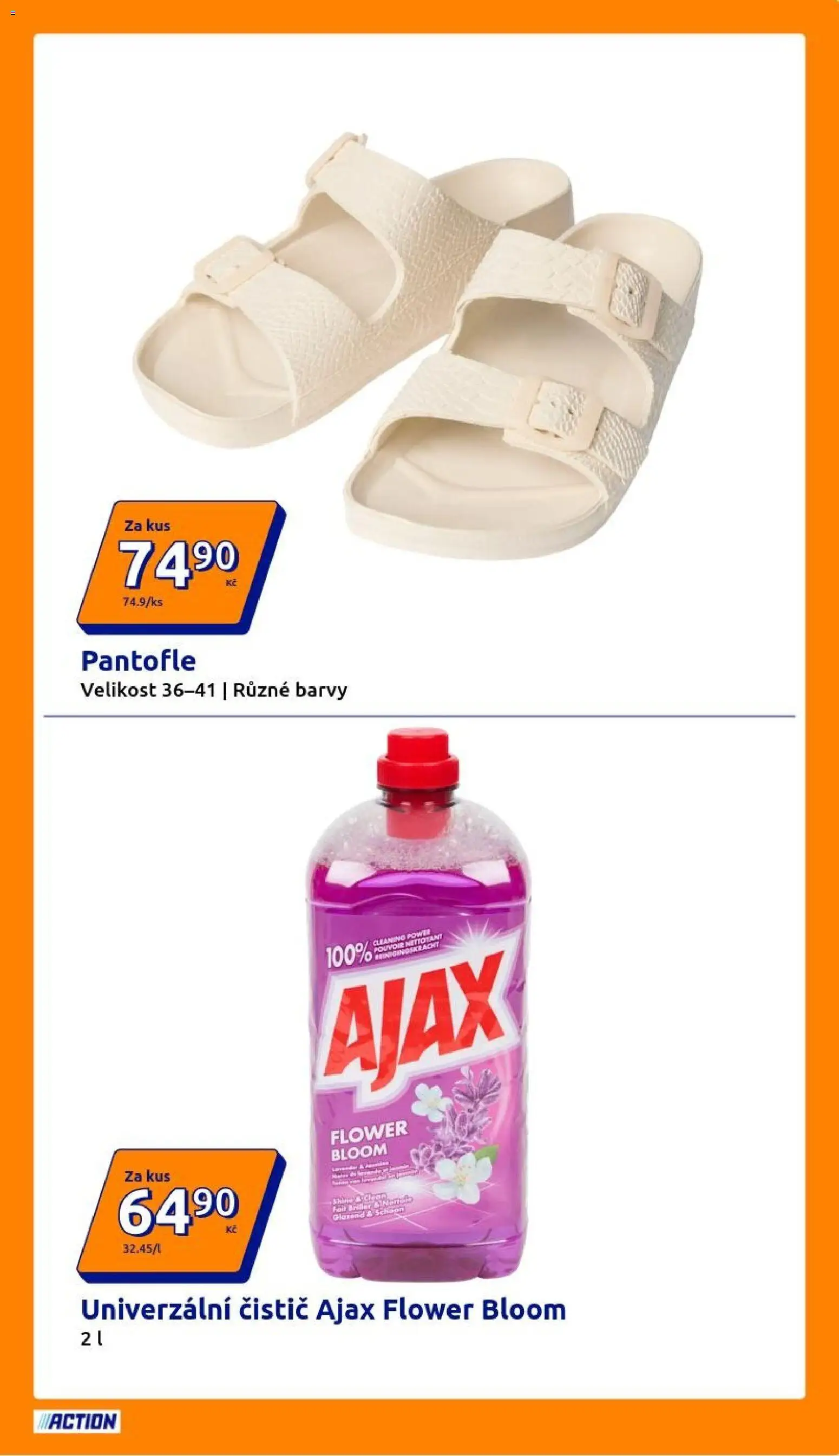 Action leták od 15.07.2026 | Strana: 7 | Produkty: Pantofle, Ajax, Univerzální čistič, Barvy