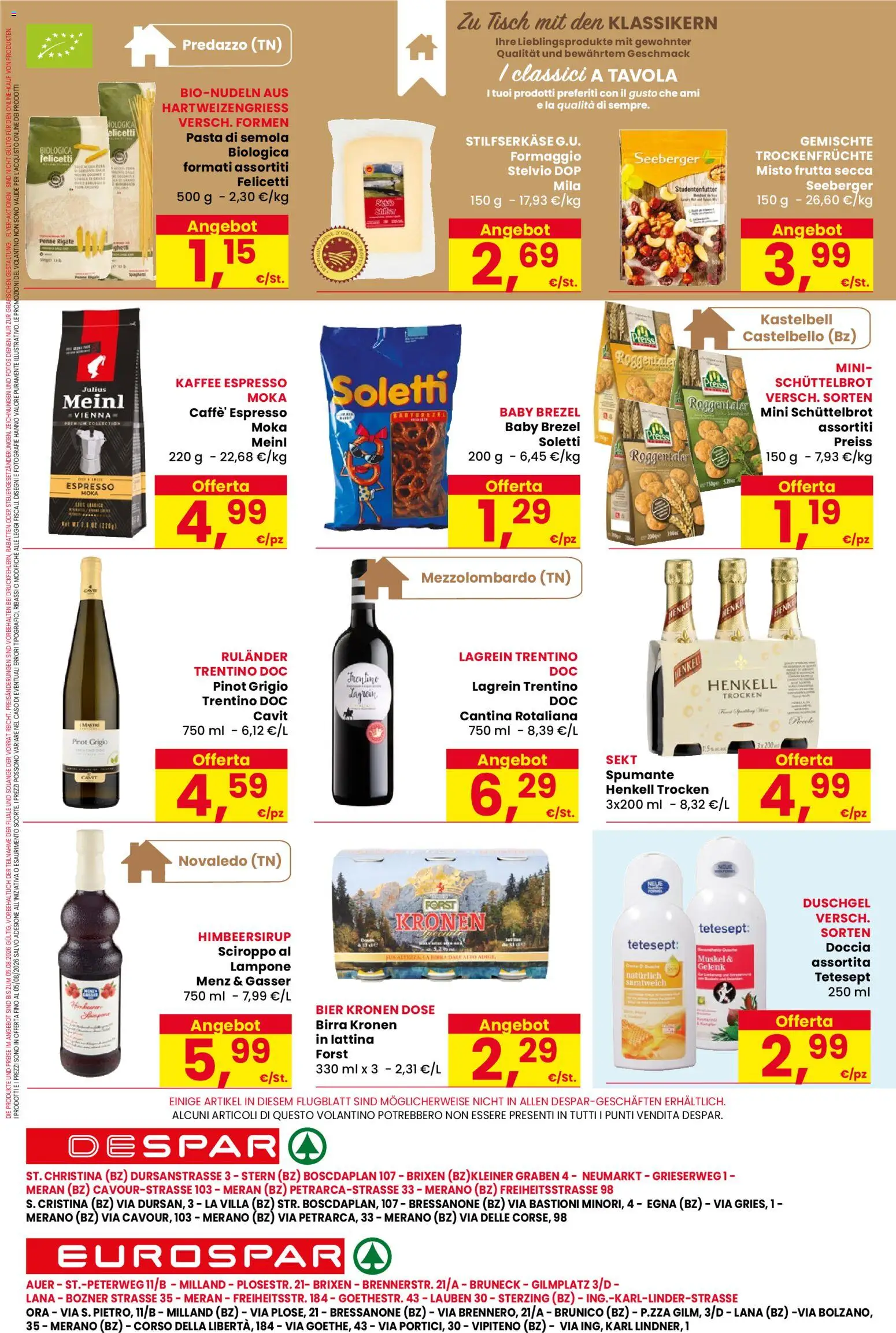 Volantino Eurospar del 23/07/2026 | Pagina: 16 | Prodotti: Frutta, Formaggio, Lampone, Doccia