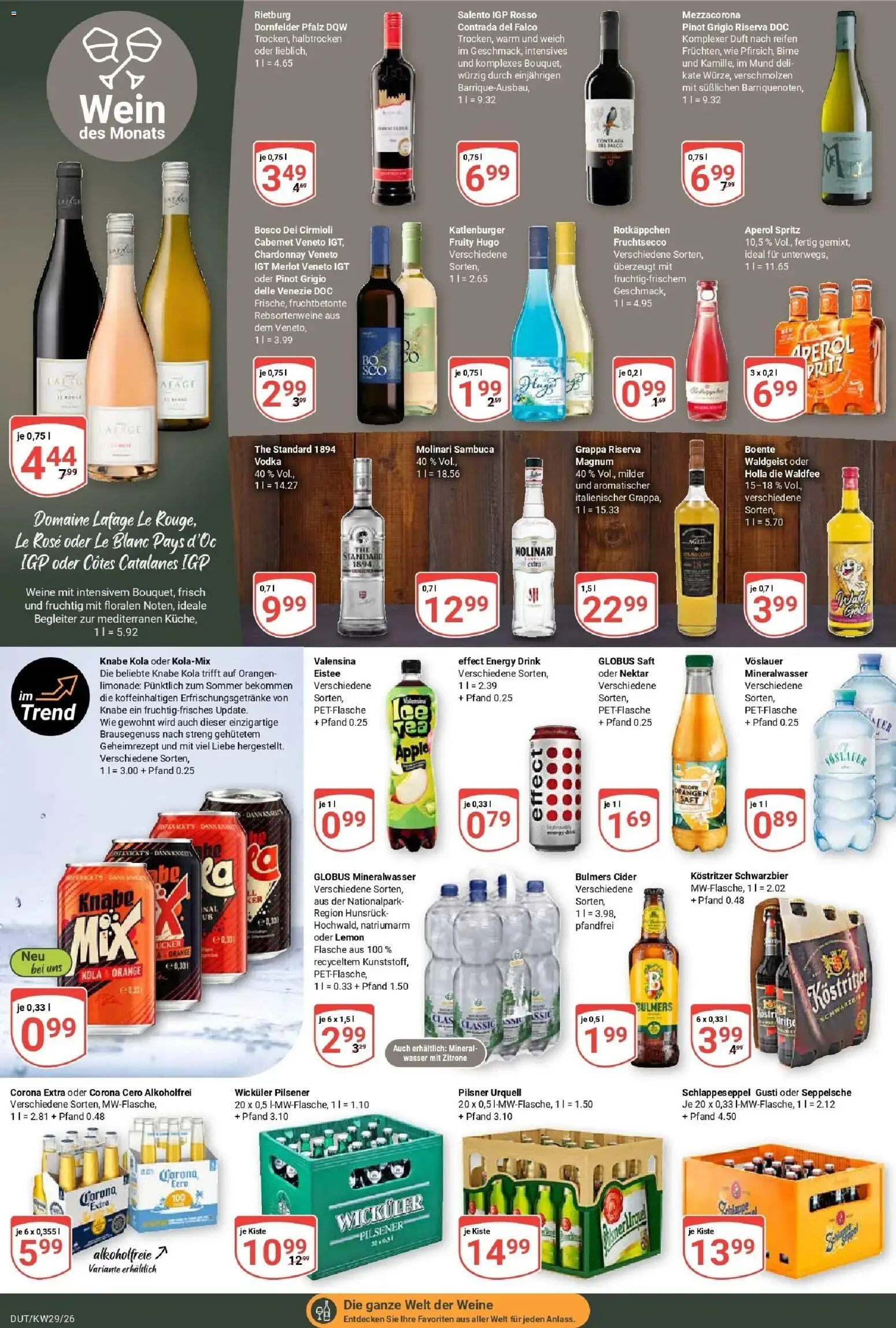 Globus Prospekt Wetzlar-Dutenhofen – gültig ab 13.07.2026 | Seite: 17 | Produkte: Sambuca, Apple, Valensina, Hugo