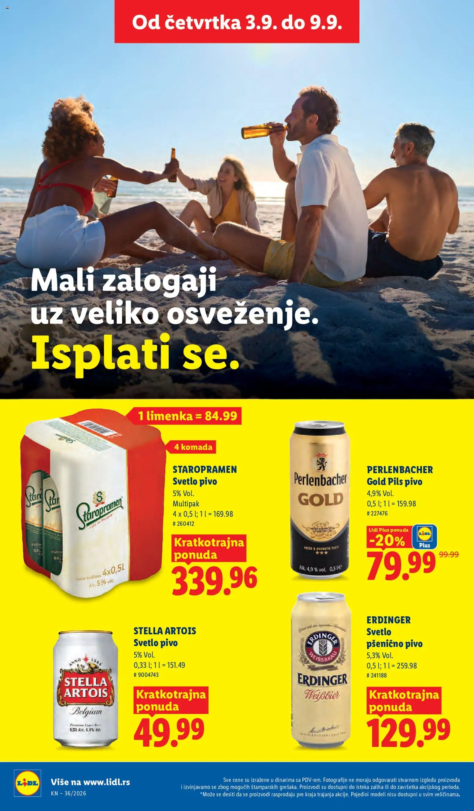 Lidl katalog - važi od 03.09.2026 | Strana: 68 | Proizvode: Stella Artois, Pivo, Erdinger