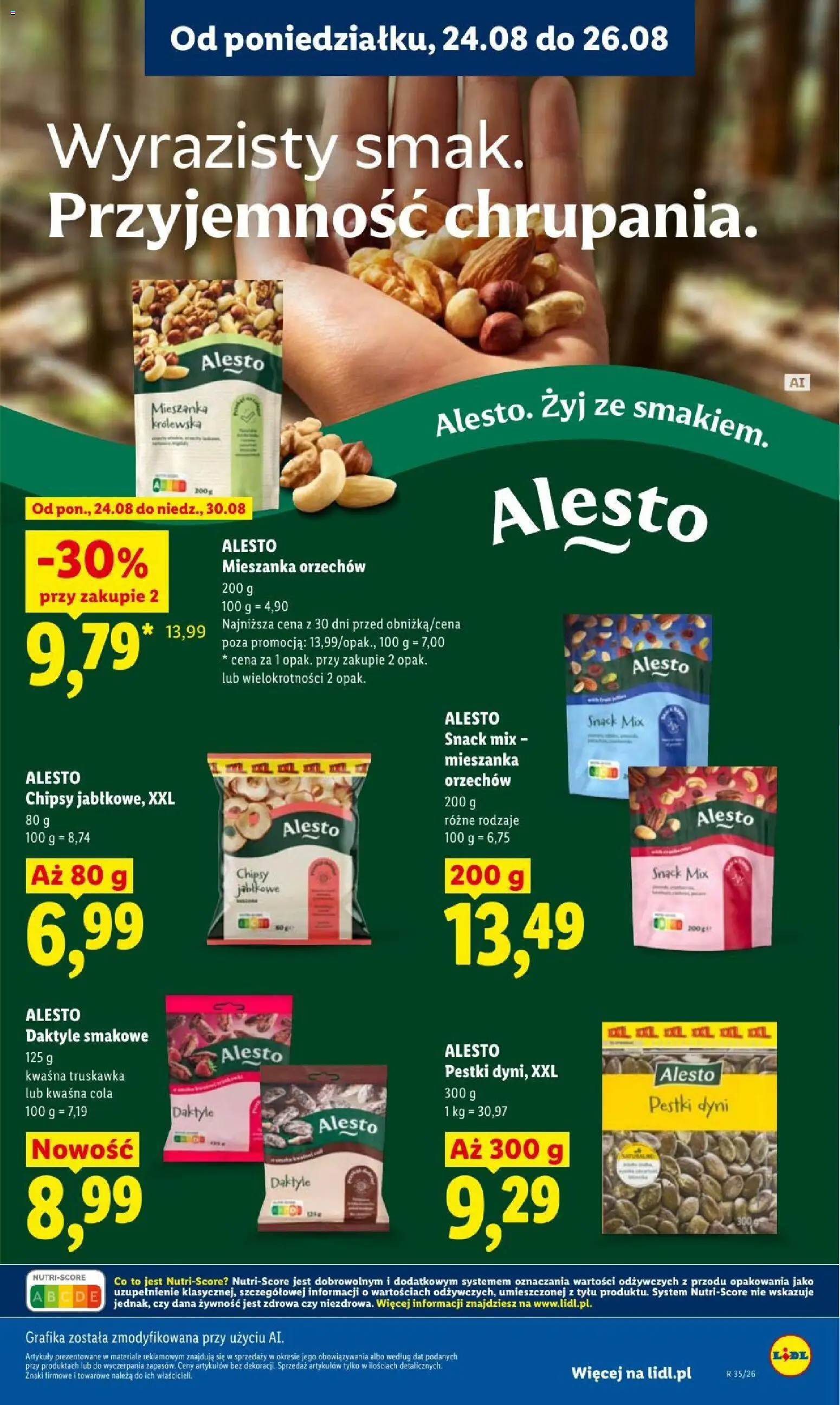Lidl gazetka od 24.08.2026 | Strona: 79 | Produkty: Daktyle, Chipsy, Żywność, Pestki dyni