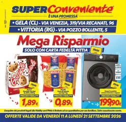 Anteprima del volantino SuperConveniente volantino Gela, Vittoria valido a partire dal 11/09/2026