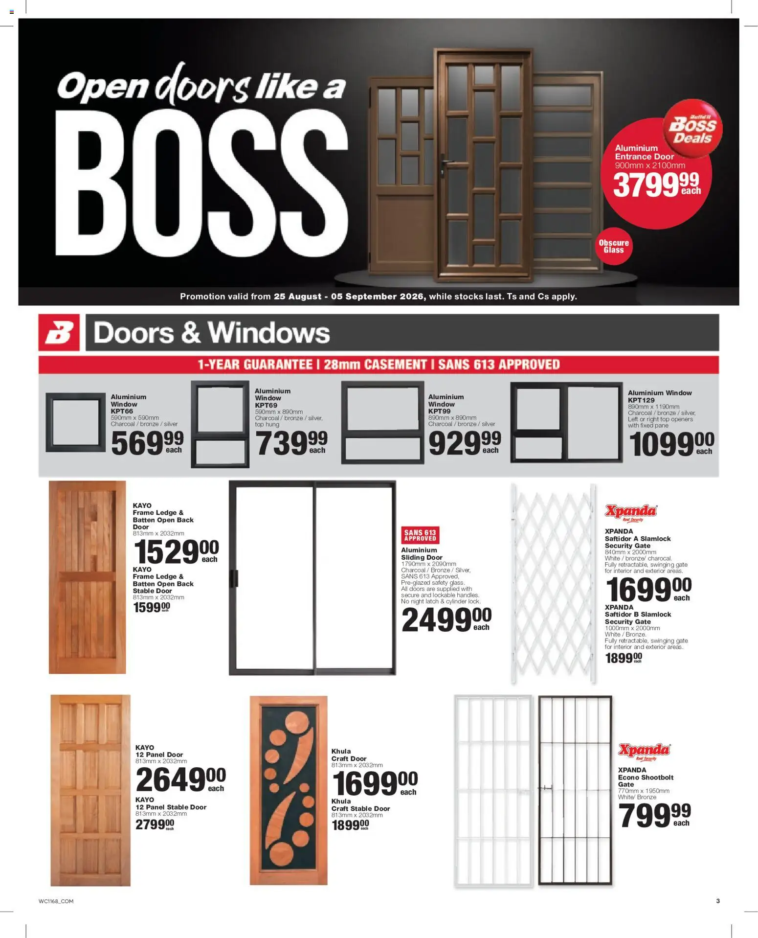 New Build It catalogue – valid from 25/08/2026 | Page: 3 | Products: Frame, Stable door, Gate