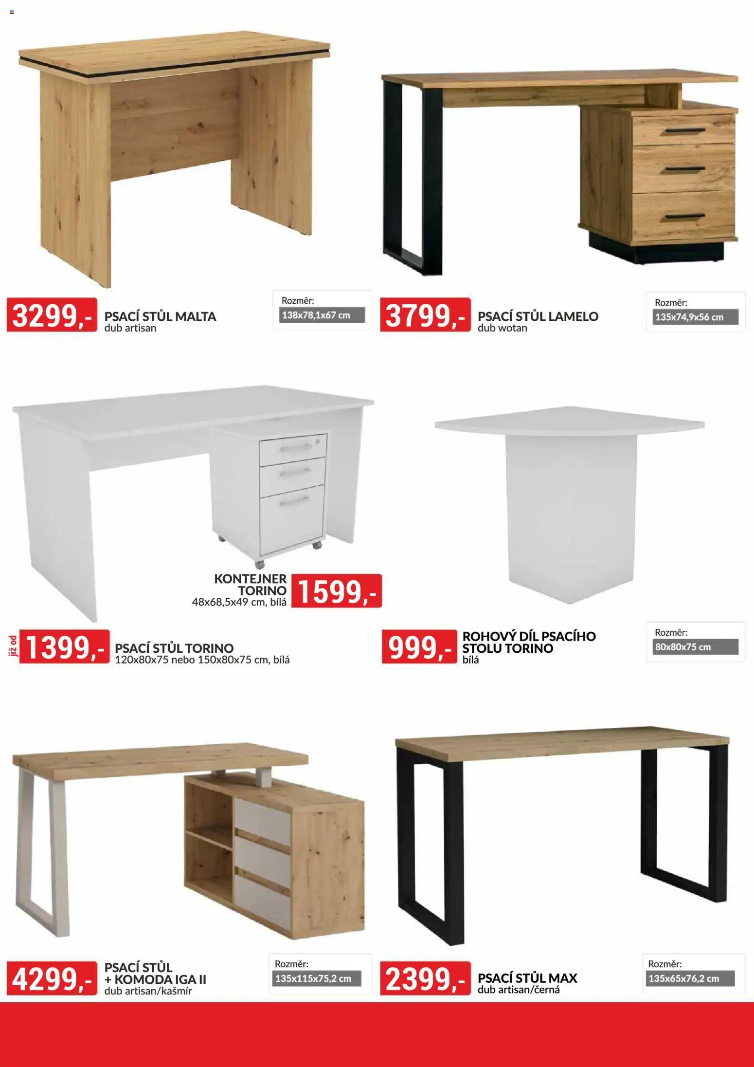 BAUMAX leták - Moderní bydlení od 01.09.2026 | Strana: 3 | Produkty: Komoda, Stůl, Psací stůl