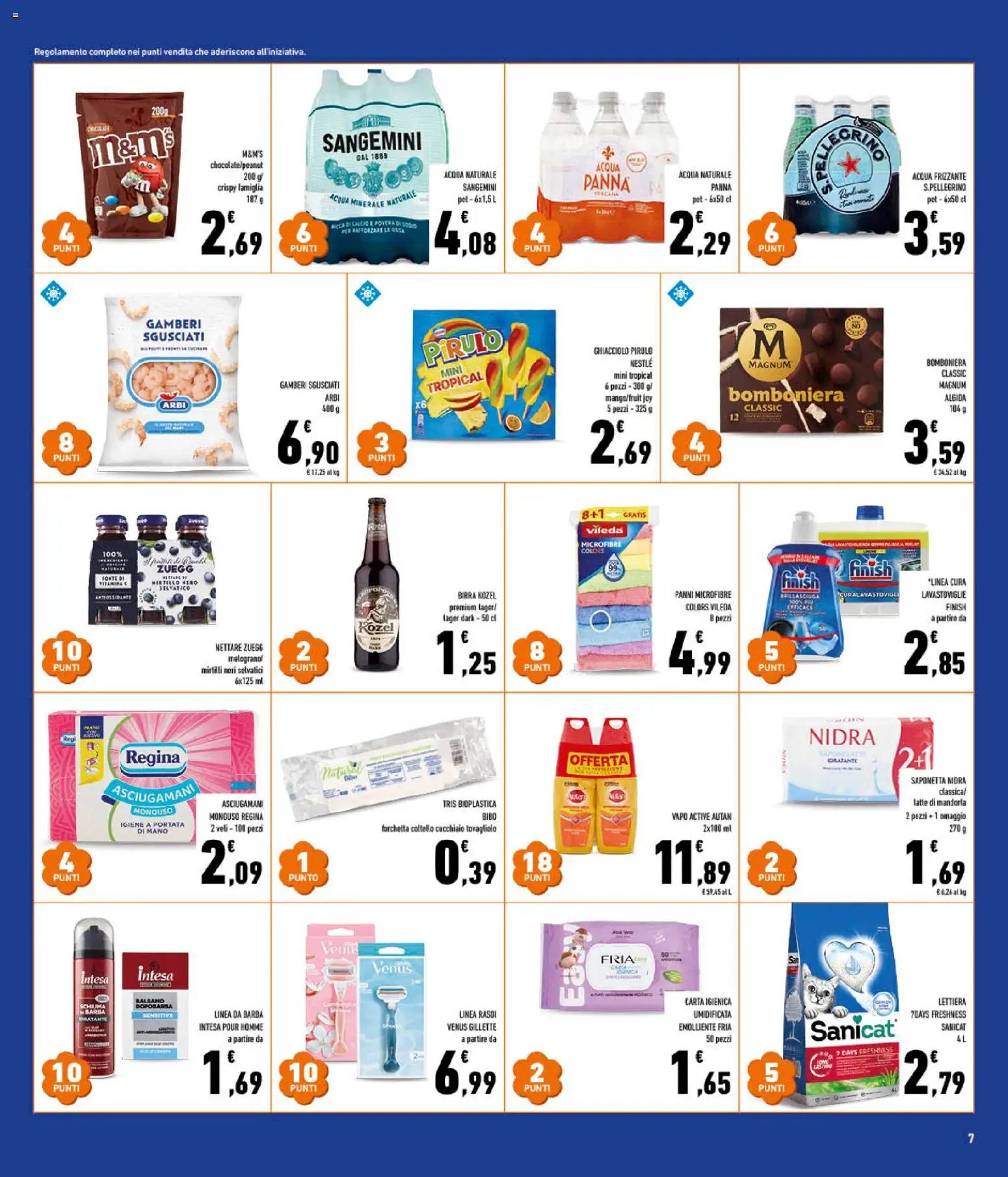 Volantino Conad del 22/07/2026 | Pagina: 7 | Prodotti: Carta igienica, Gamberi, Saponetta, Acqua