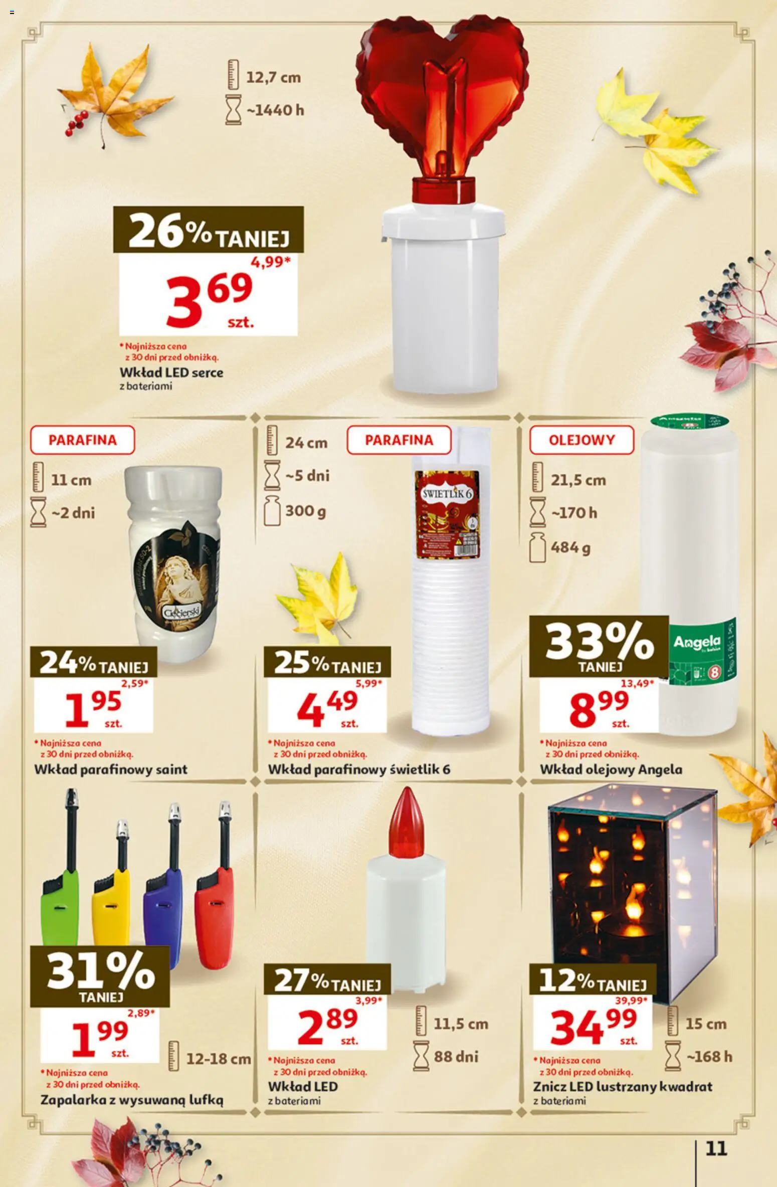 Auchan gazetka - Hipermarket od 08.10.2026 | Strona: 11 | Produkty: Znicz LED