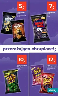 Pogląd oferty "Dealz gazetka - Aż strach przepłacać" - ważna od 10.09.2026 | Strona: 23 | Produkty: Chipsy kukurydziane, Chipsy, Chrupki