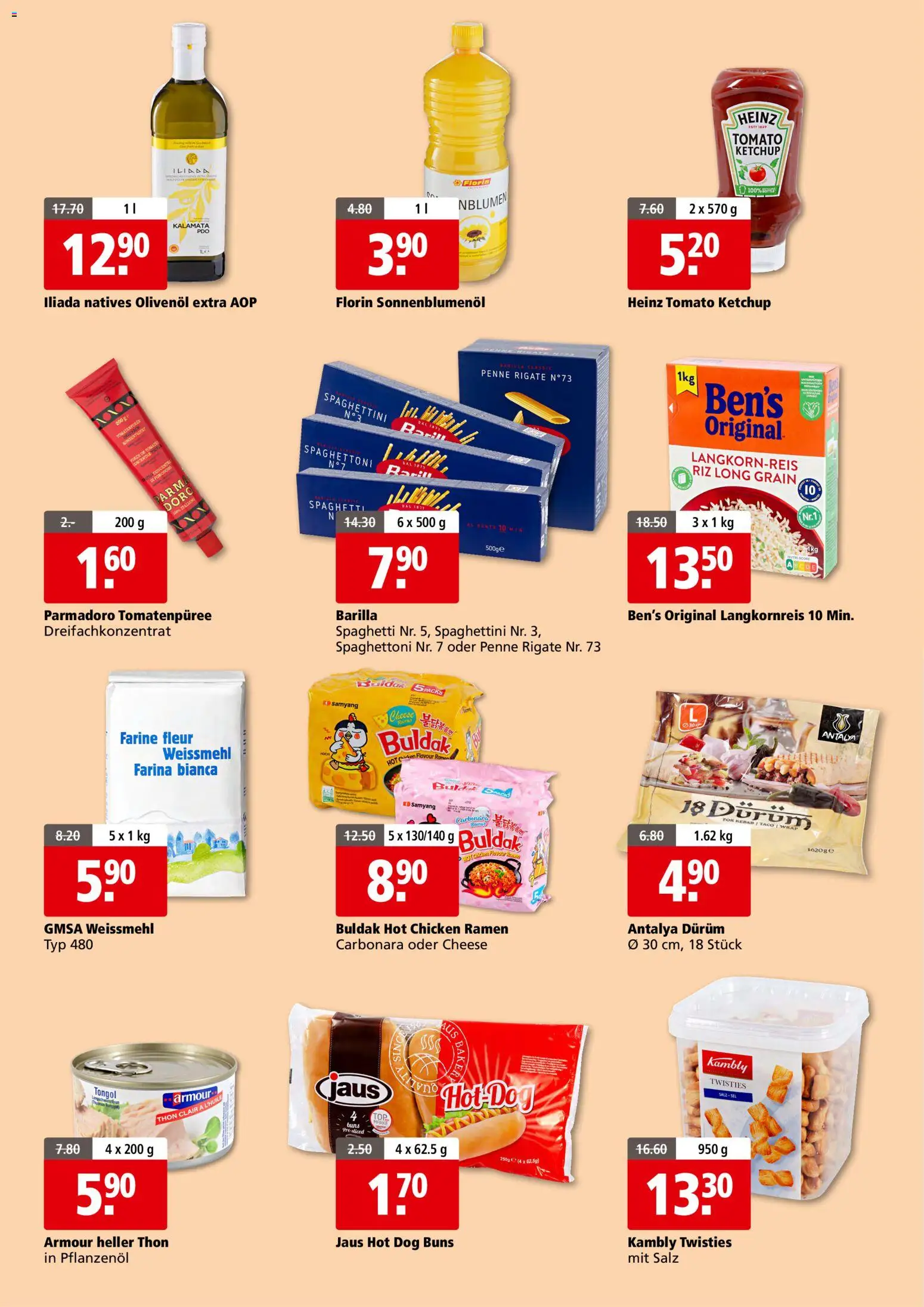 Aligro aktionen 2000 Schlieren, Gossau SG, Frauenfeld, Rapperswil-Jona, Sargans, Bern – gültig ab 08.06.2026 | Seite: 8 | Produkte: Barilla, Tomatenpüree, Ketchup, Salz