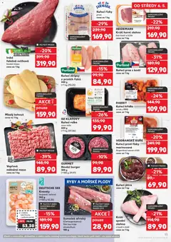Náhled letáku Krevety loupané a vařené, Krevety loupané, vařené 300 g od 06.05.2026 | Strana: 13 | Produkty: Kuřecí prsa, Hovězí, Hovězí burger, Filet