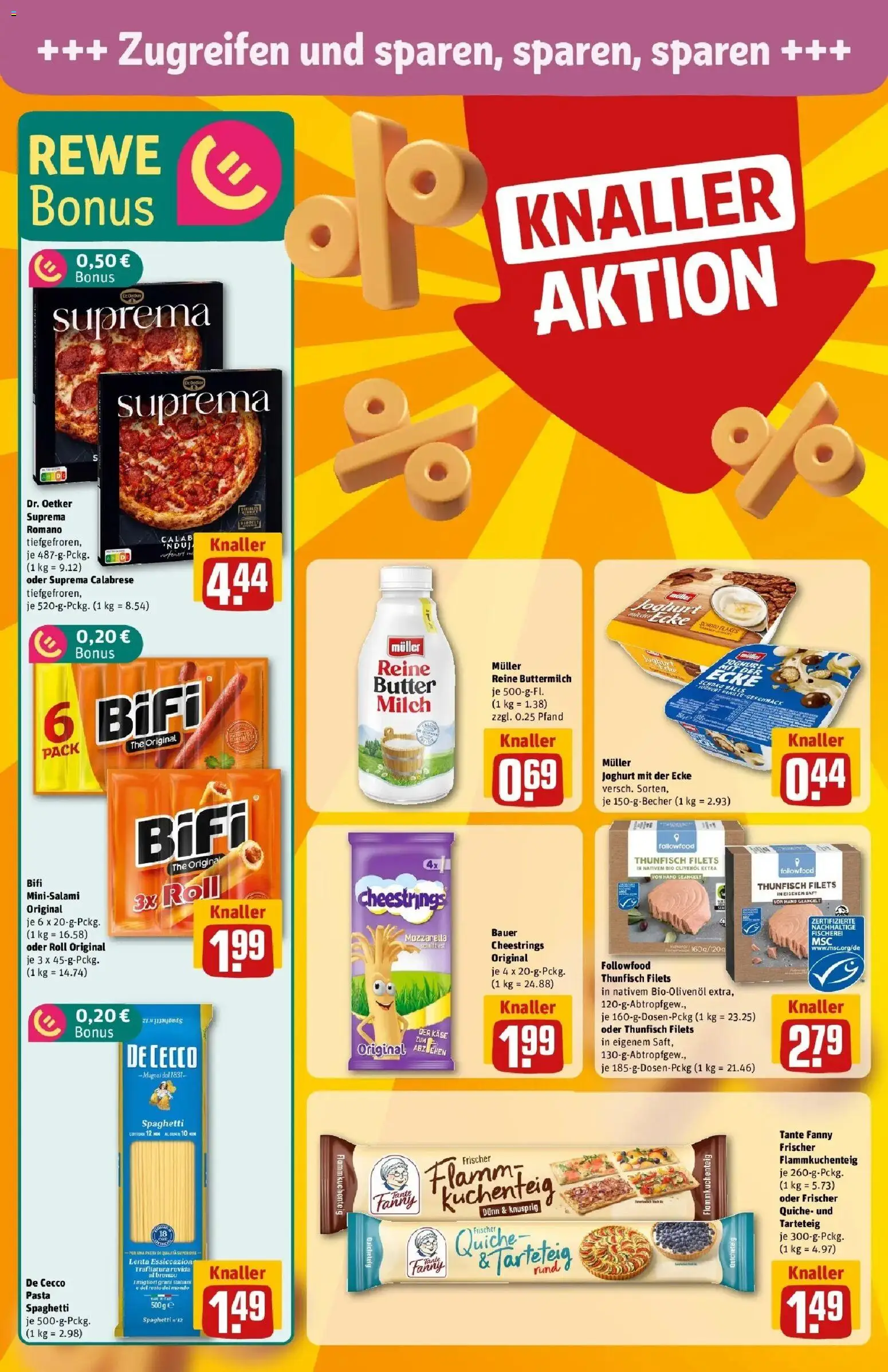 Rewe Prospekt Pegnitz	 – gültig ab 20.04.2026 | Seite: 4 | Produkte: Butter, Thunfisch, Salami, Saft