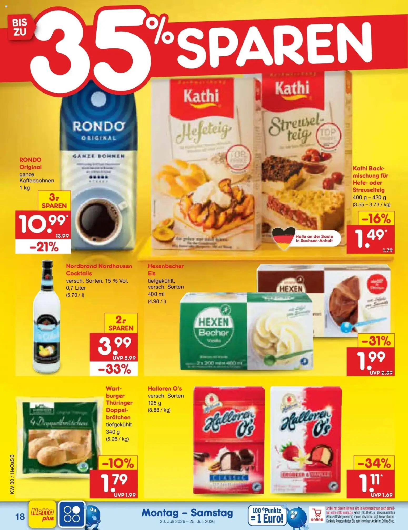 Netto Marken-Discount Prospekt Kröpelin – gültig ab 20.07.2026 | Seite: 30 | Produkte: Top, Burger