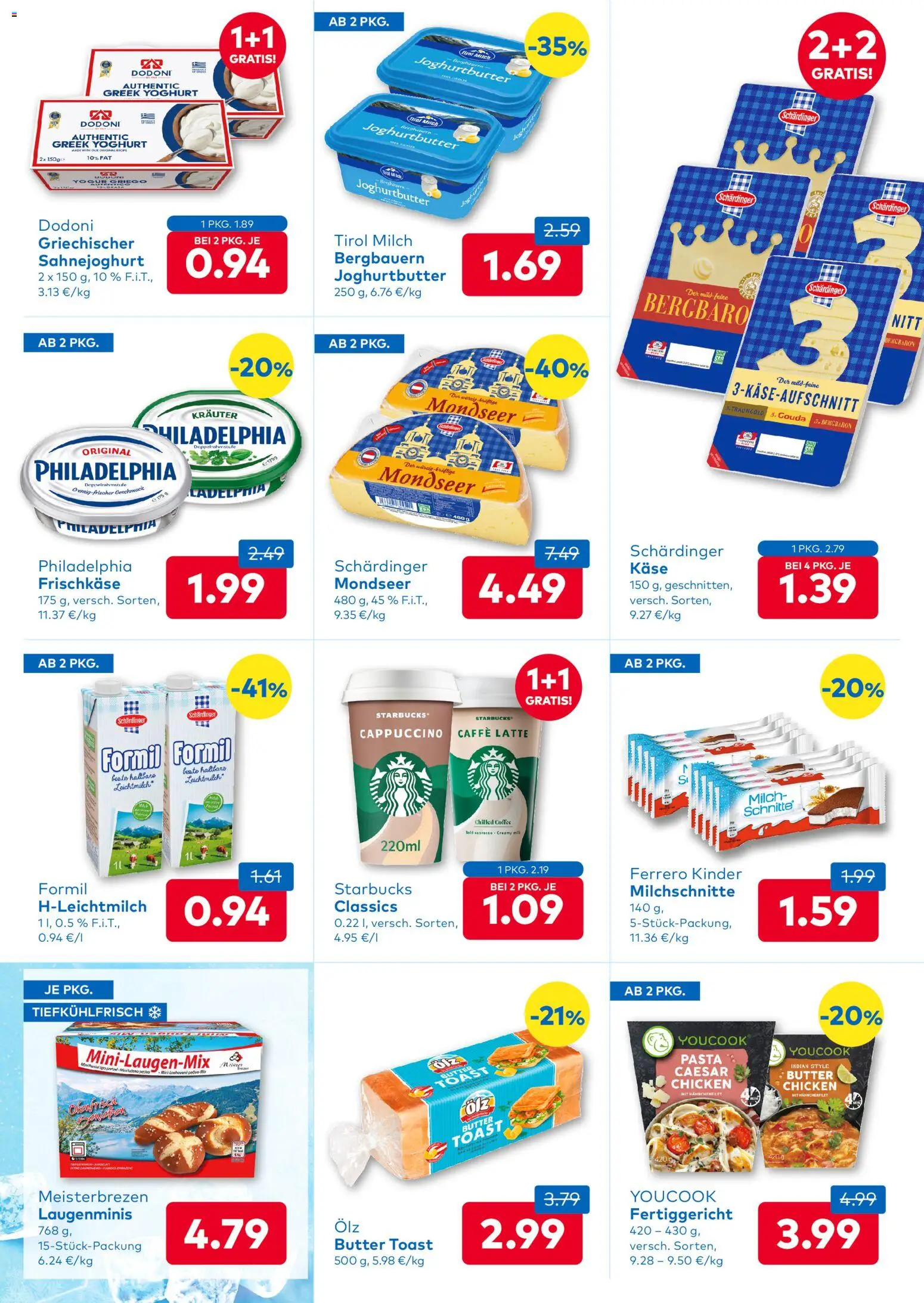 T&G Flugblatt gültig ab 30.07.2026 | Seite: 3 | Produkte: Pasta, Milch, Butter, Käse