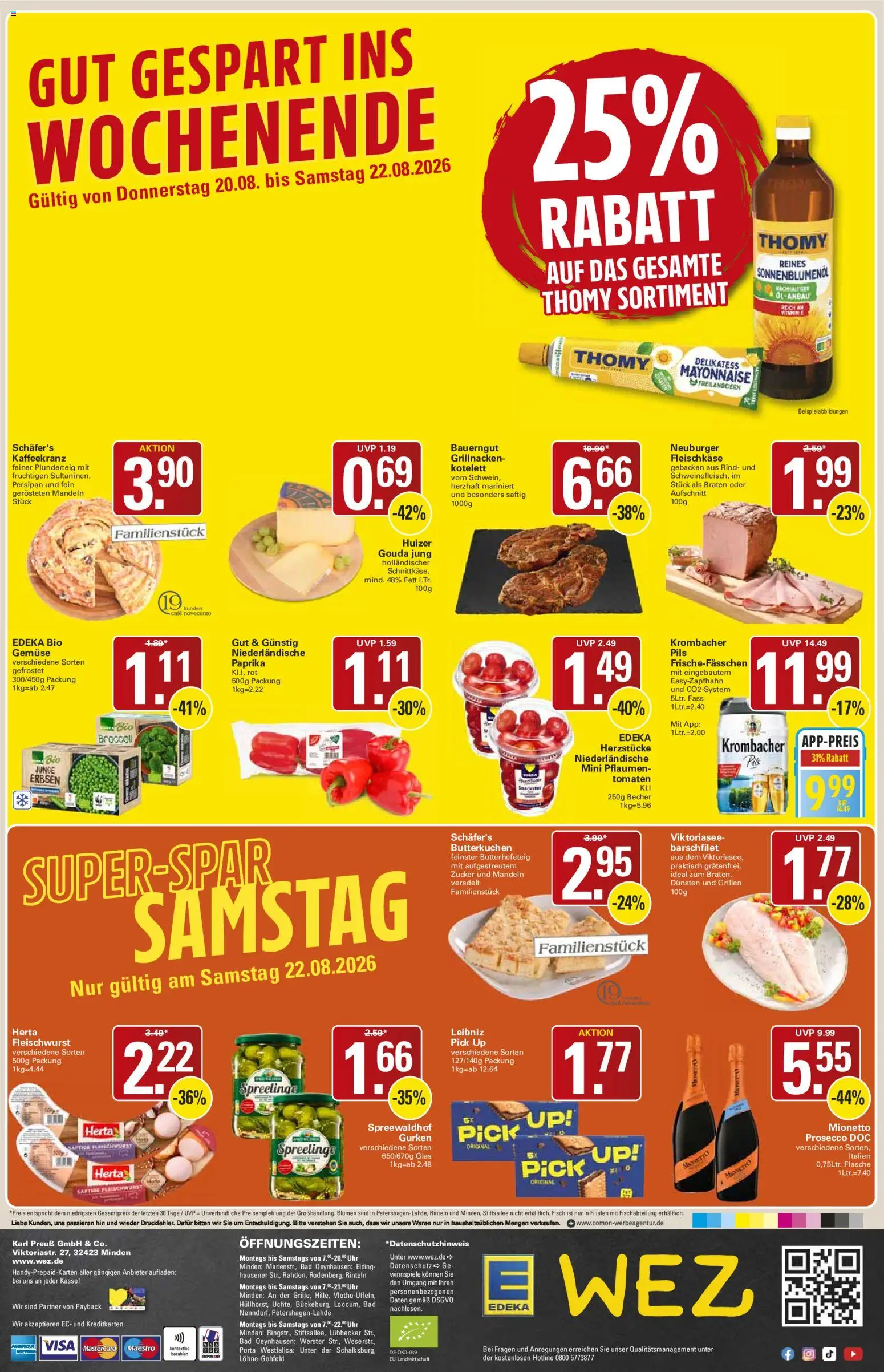 WEZ Prospekt – gültig ab 17.08.2026 | Seite: 16 | Produkte: Pils, Mandeln, Paprika, Bauerngut