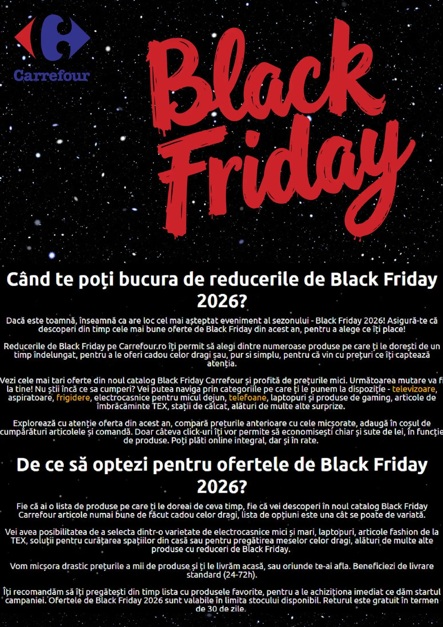 Noul catalog Carrefour – valabil de la 09.10.2026 | Pagină: 1 | Produse: Mici, Vin, Black