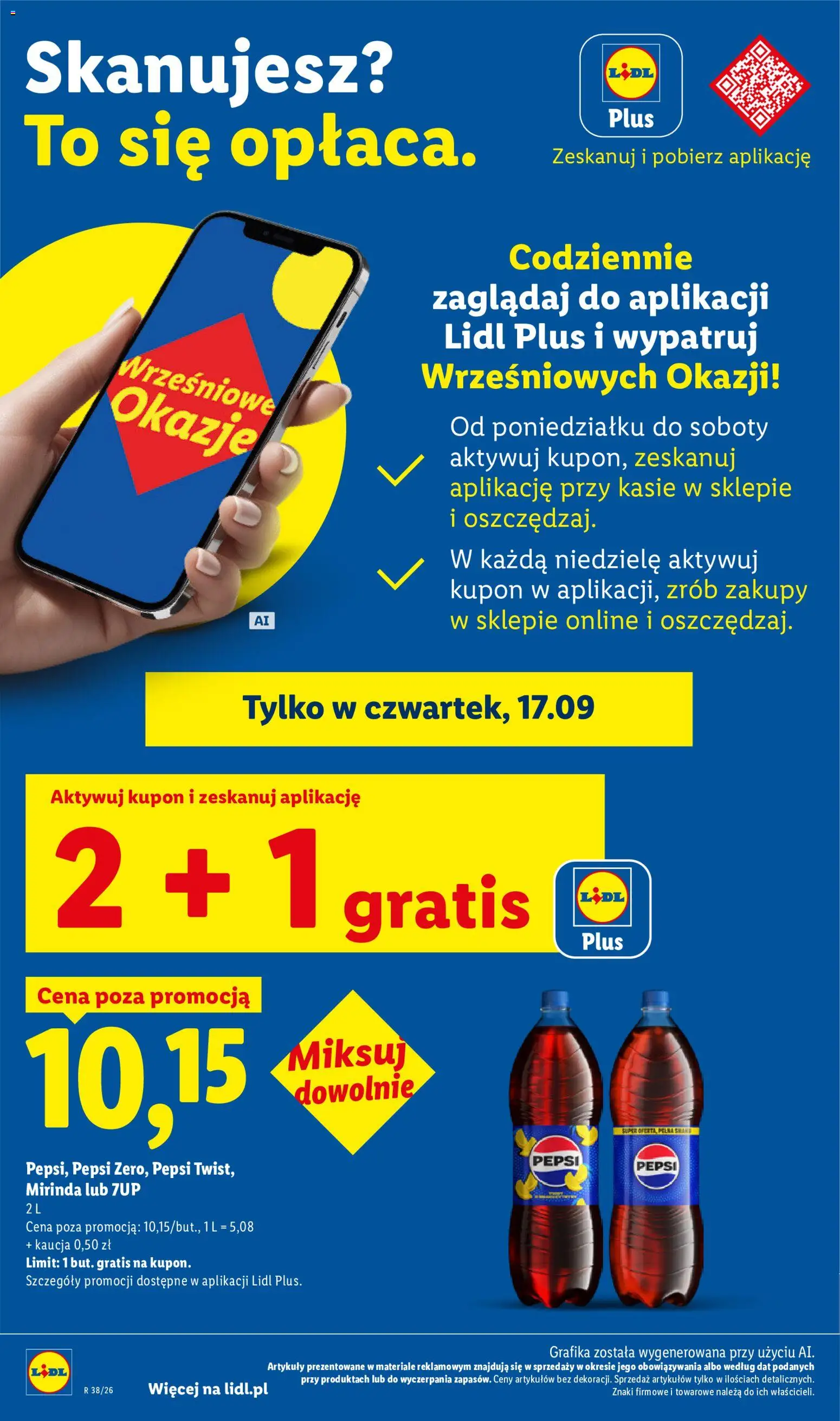 Lidl Polsko leták od 17.09.2026 | Strana: 14 | Produkty: Pepsi, Mirinda