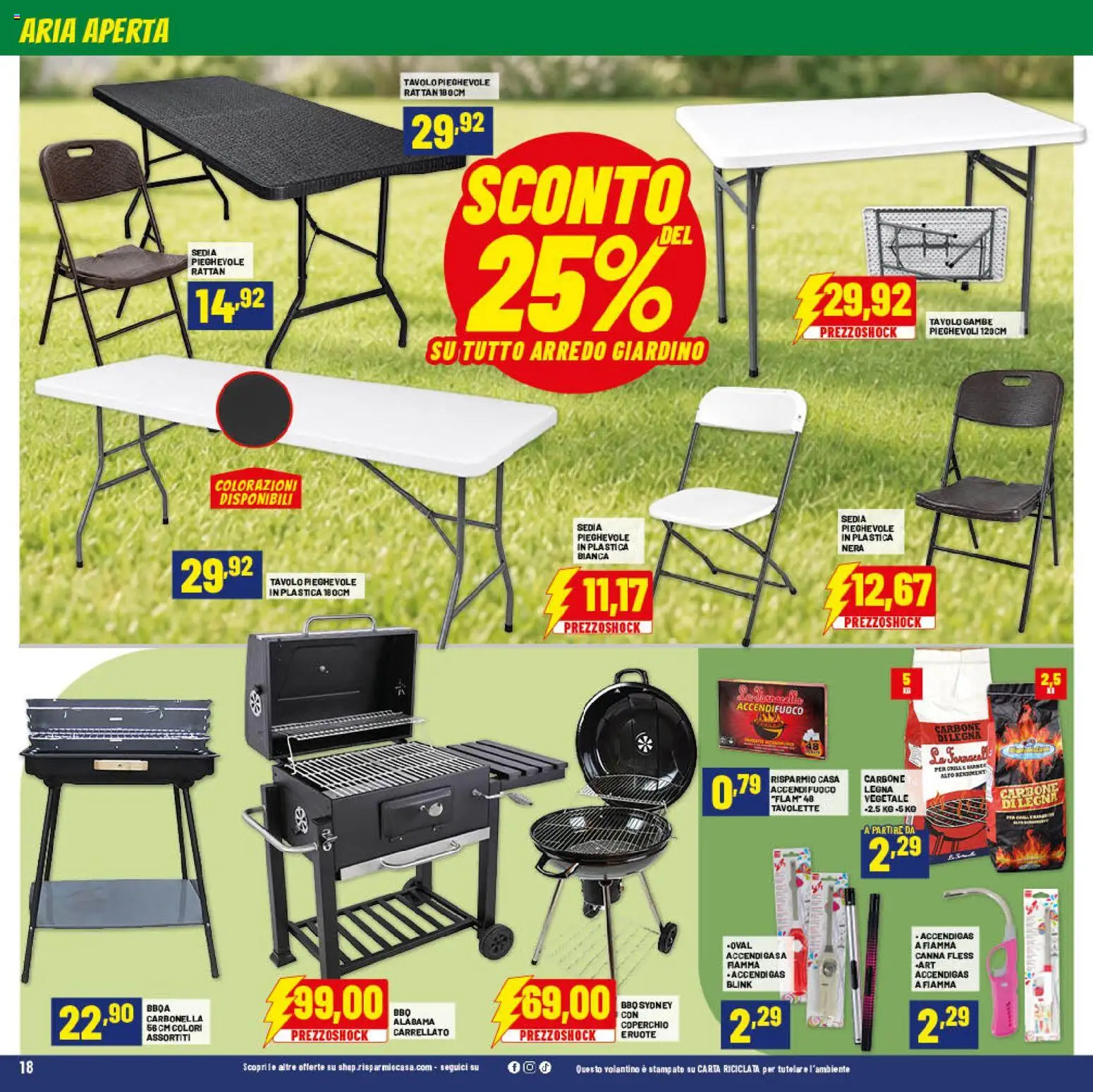 Volantino RisparmioCasa del 22/07/2026 | Pagina: 18 | Prodotti: Tavolo, Sedia