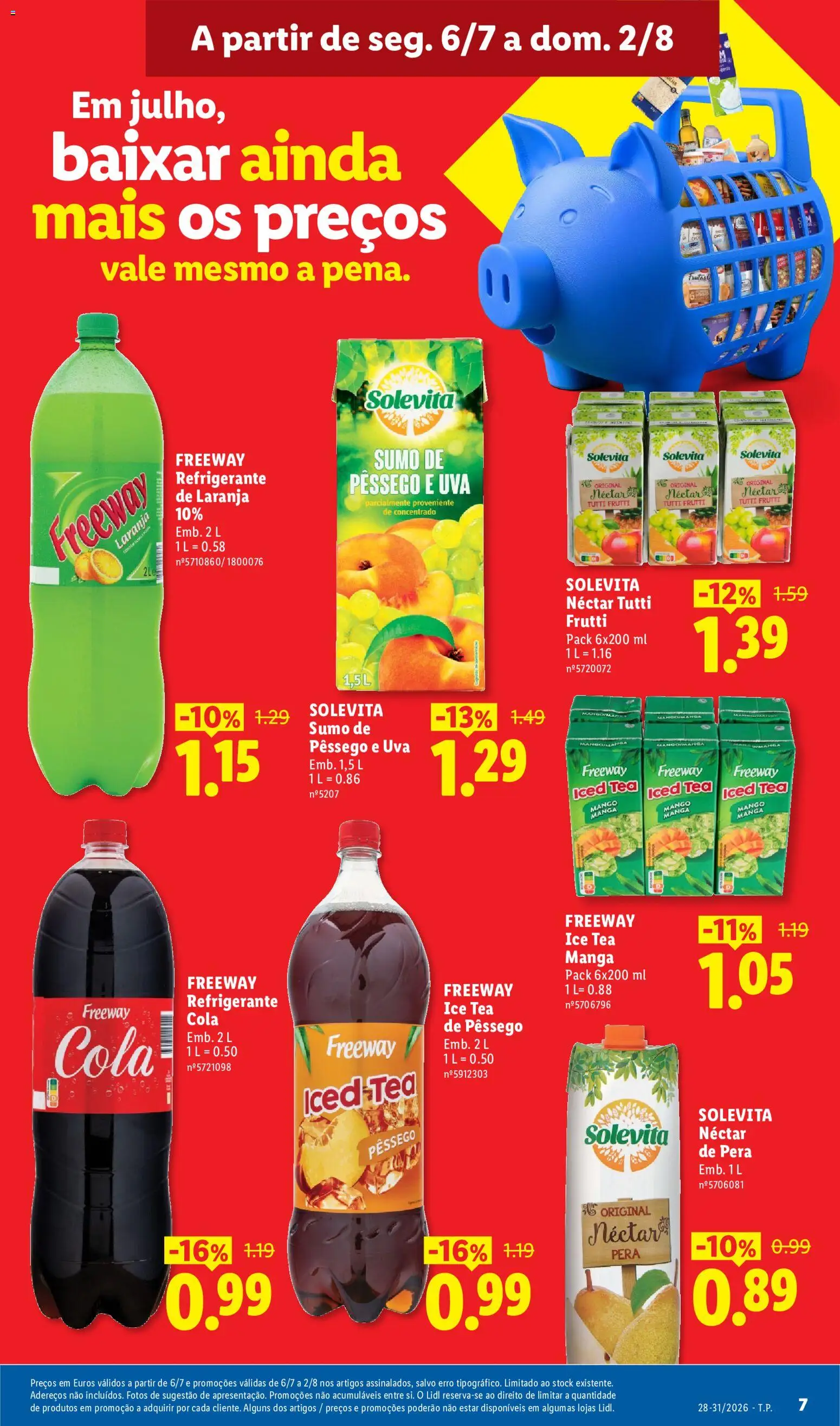 Lidl Folheto Especial │ válido de 06/07/2026 | Página: 7 | Produtos: Refrigerante, Manga, Sumo, Soda