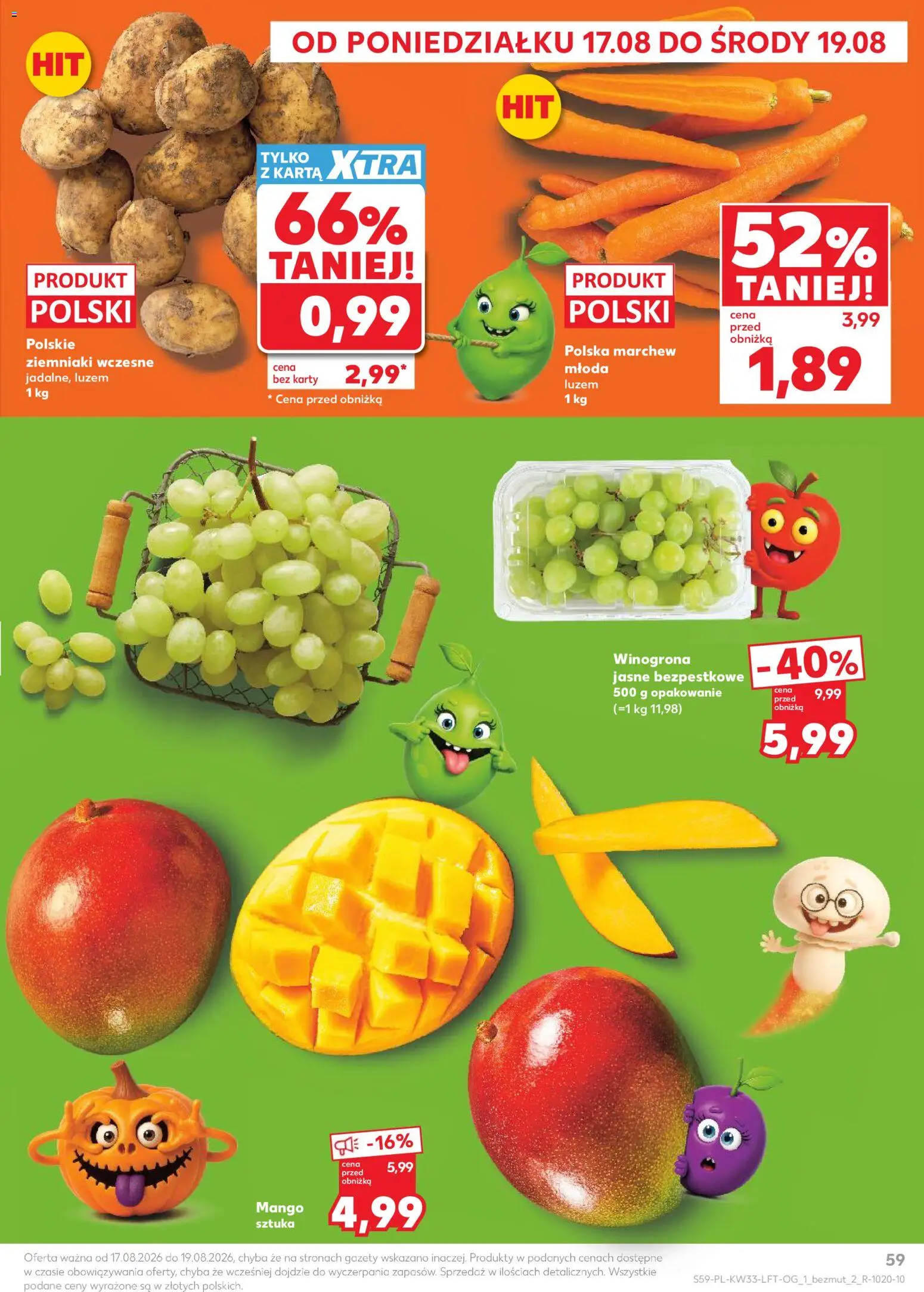 Kaufland gazetka od 12.08.2026 | Strona: 59 | Produkty: Mango, Karta, Gazety, Marchew