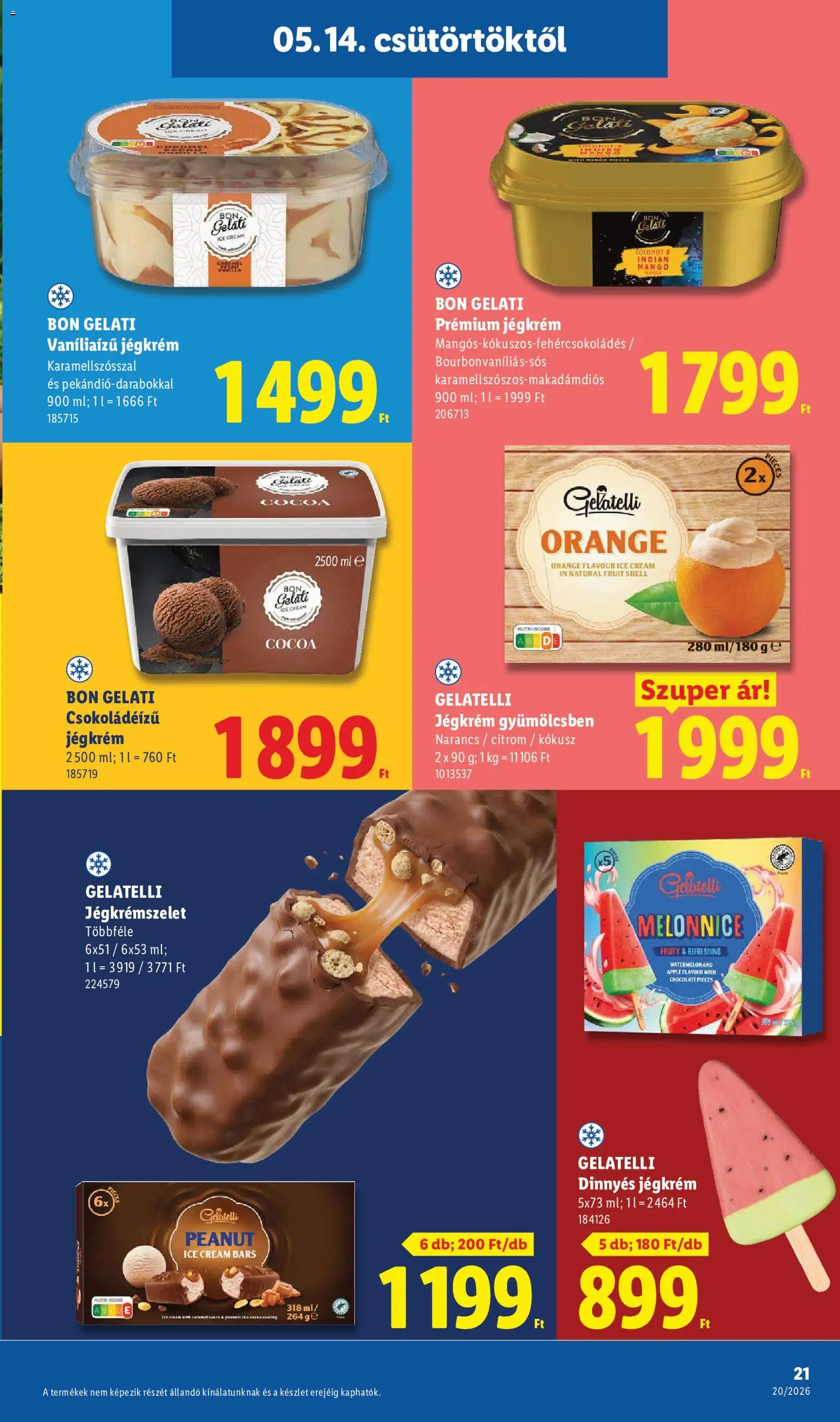 Lidl akciós ujság - amely érvényes a következő dátumtól: 14.05.2026 | Oldal: 21 | Termékek: Kokusz, Narancs, Citrom, Mangó