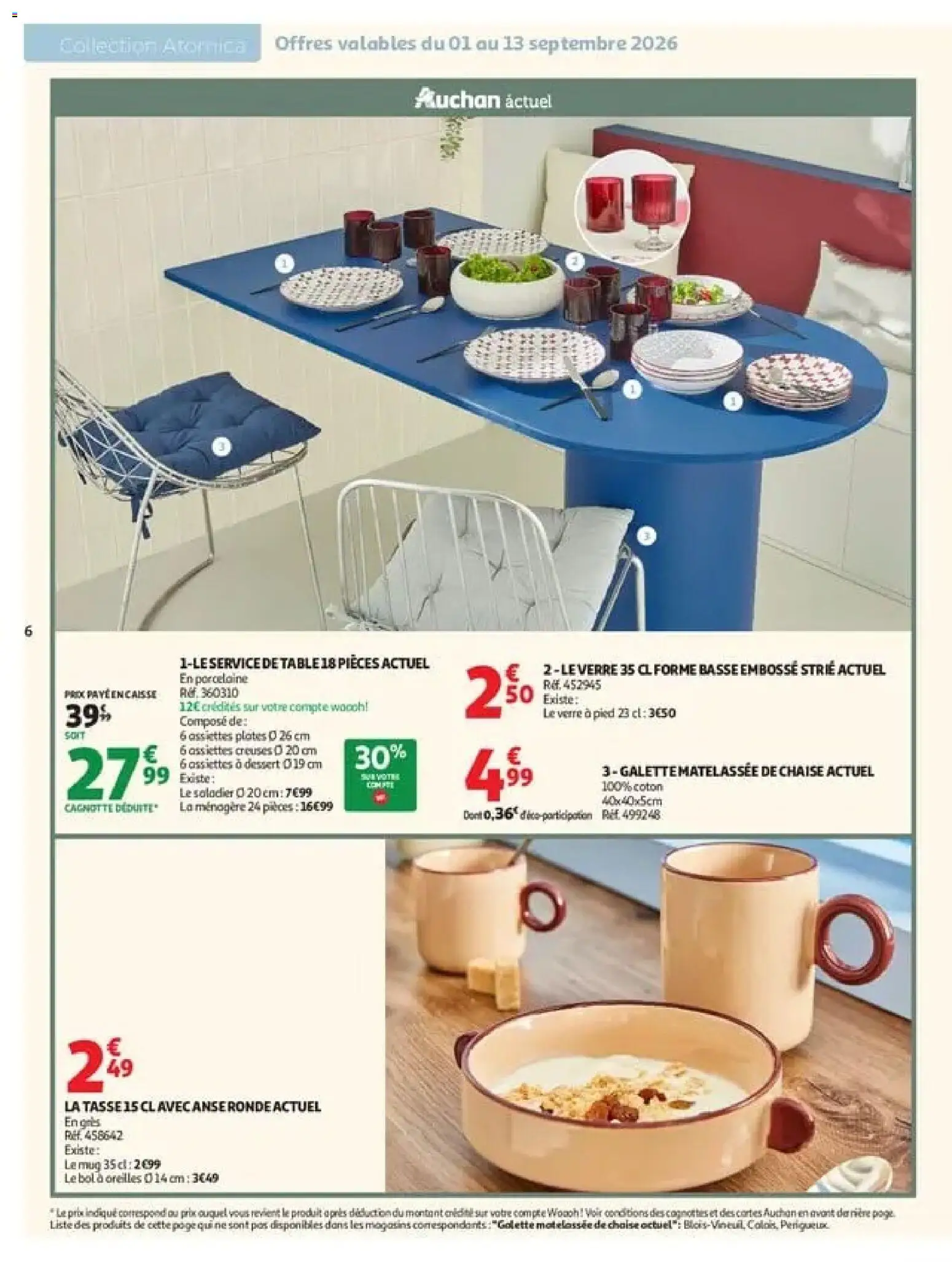 {H1} | Page: 6 | Produits: Coton, Assiettes plates, Porcelaine, Chaise