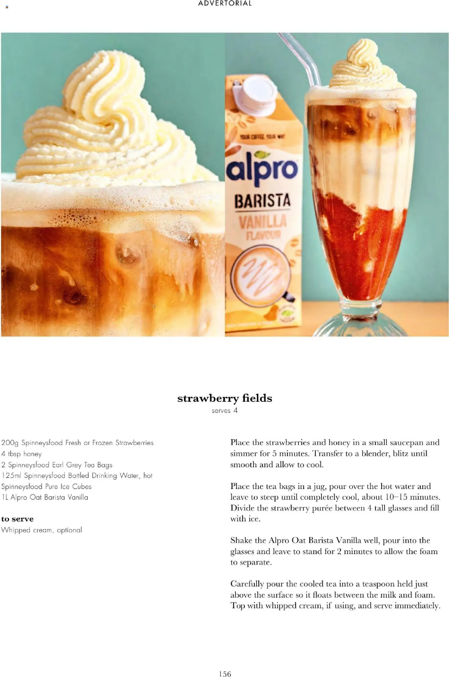 {H1} | Page: 158 | Products: Glasses, Tea, Foam, Strawberries