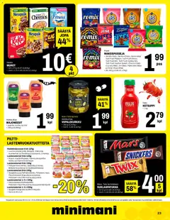 Minimani-mainoslehti voimassa 13.05.2026 alkaen | Sivu: 23 | Tuotteet: Paprika, Spagetti, Murot, Kurkku