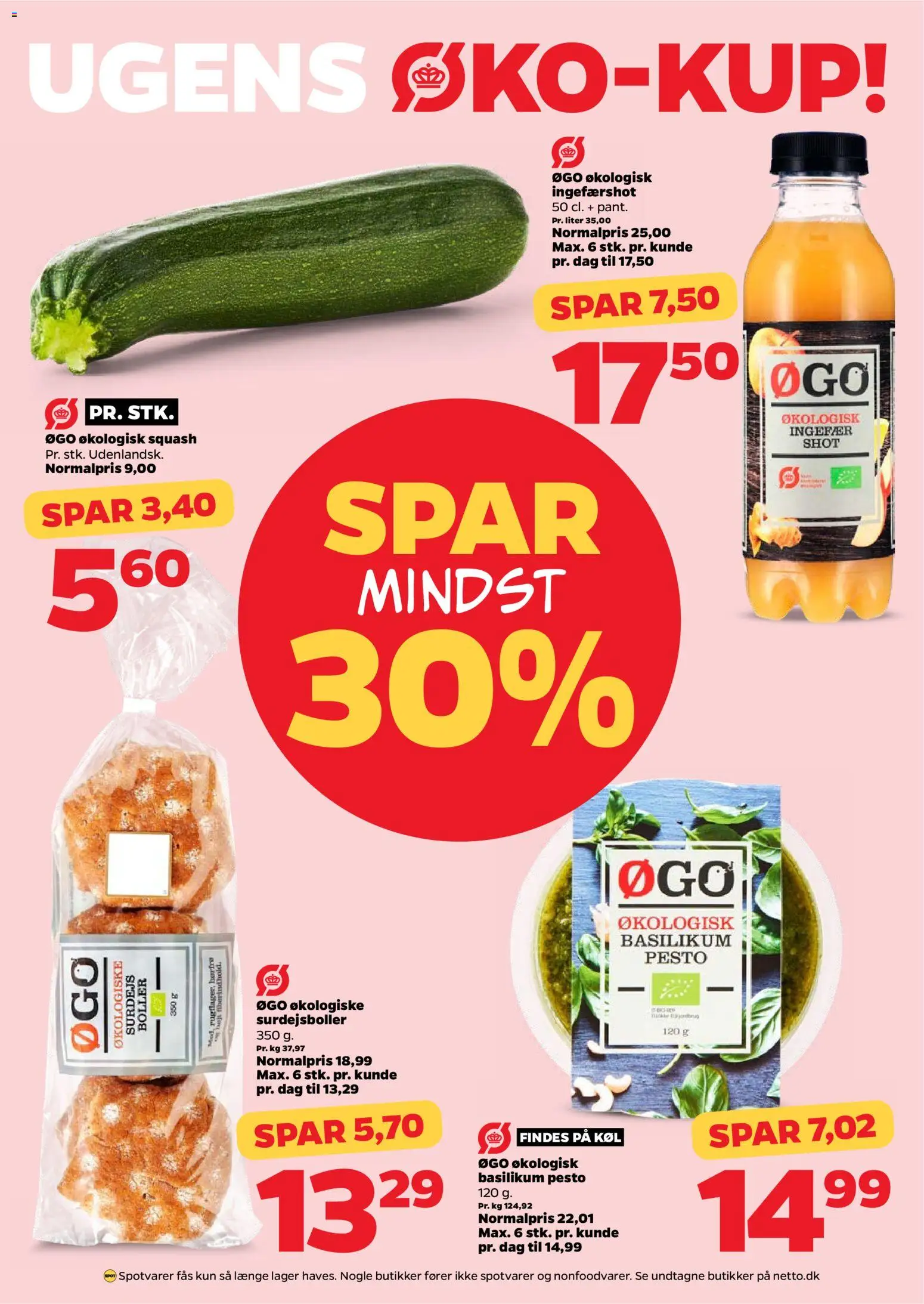 Netto tilbudsavis – gyldig fra 18.04.2026 | Side: 9 | Produkter: Ingefær, Squash, Ingefærshot, Basilikum