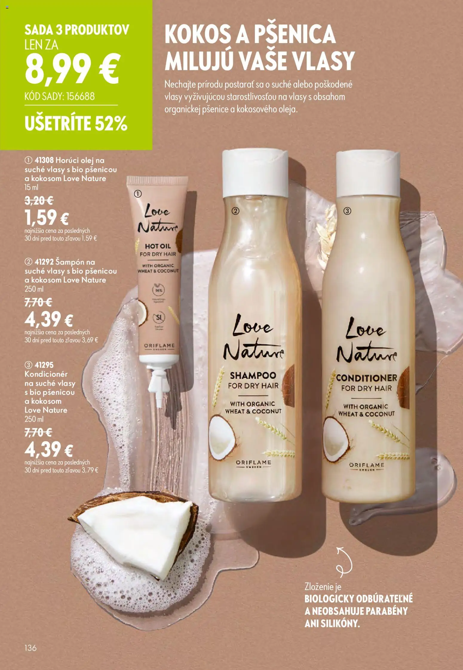 Nové Oriflame akcie – leták je platný od 29.07.2026 | Strana: 136 | Produkty: Olej, Šampón, Kondicionér