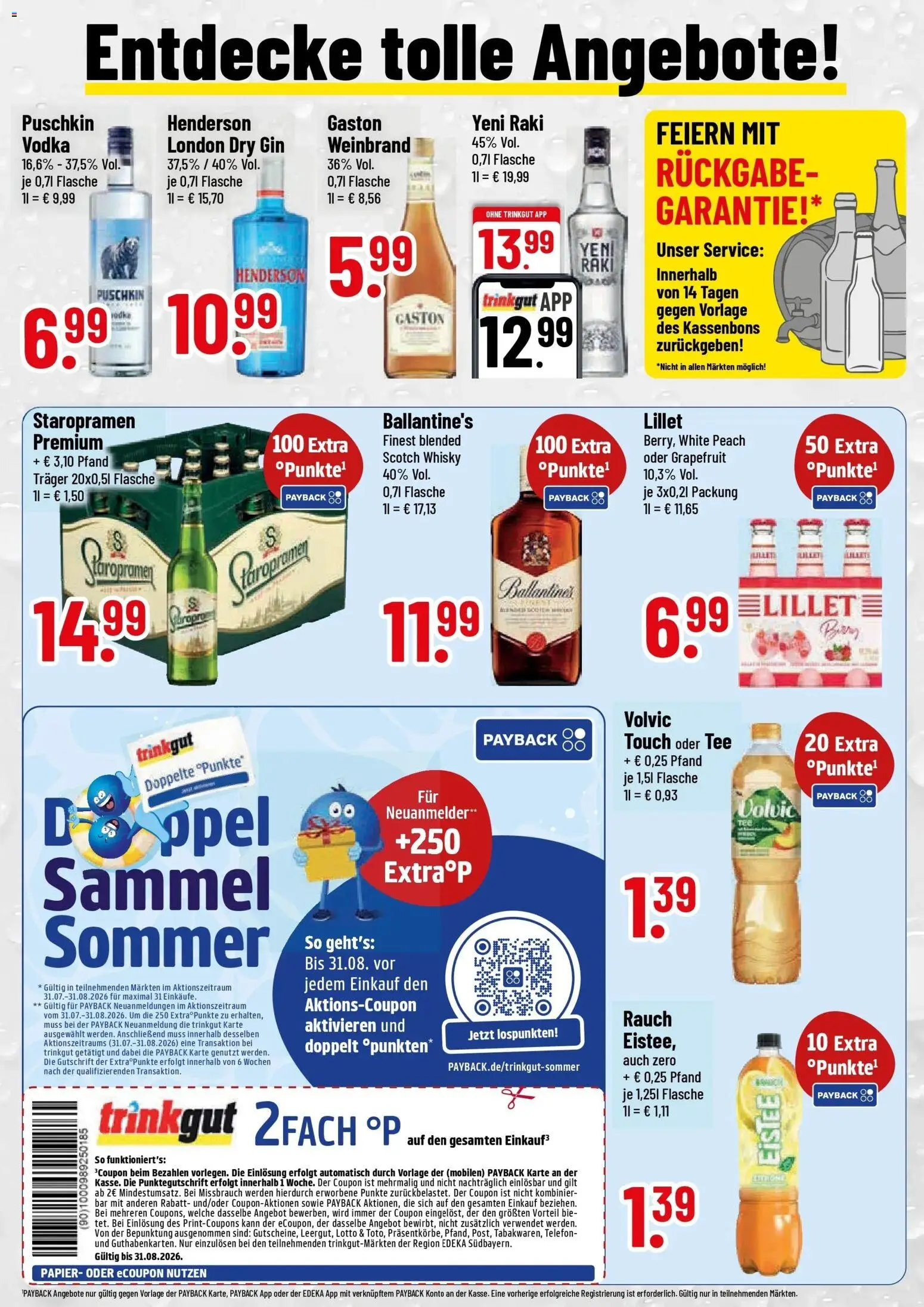 Trinkgut Prospekt Ingolstadt (ab 10.08.2026) » Angebote online | Seite: 2 | Produkte: Whisky, Grapefruit, Tee, Volvic