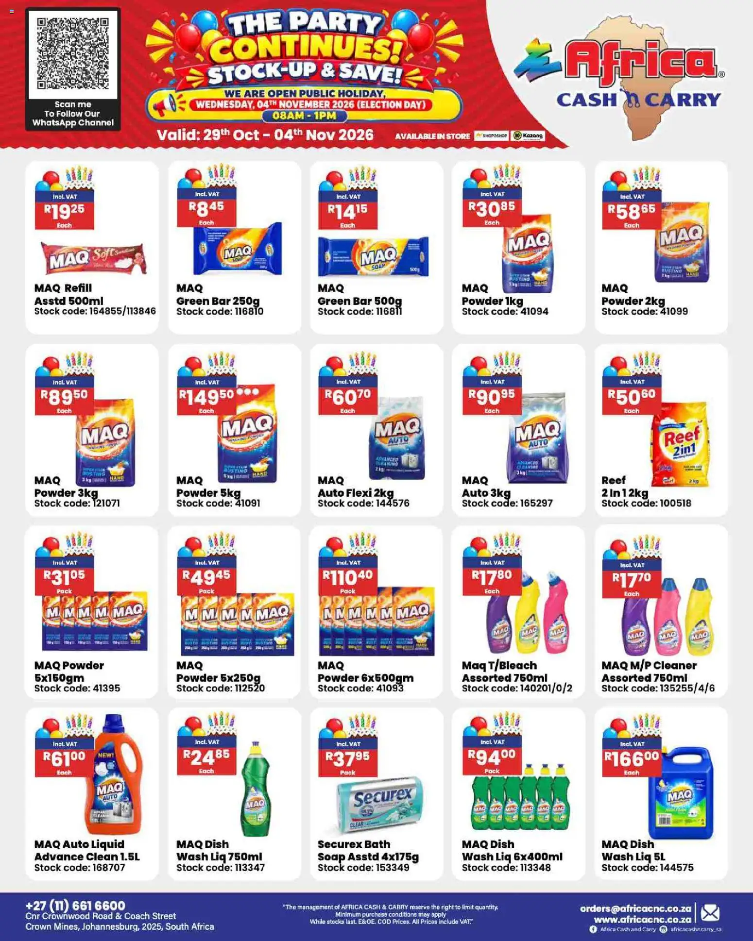 New Africa Cash & Carry catalogue – valid from 29/10/2026 | Page: 141