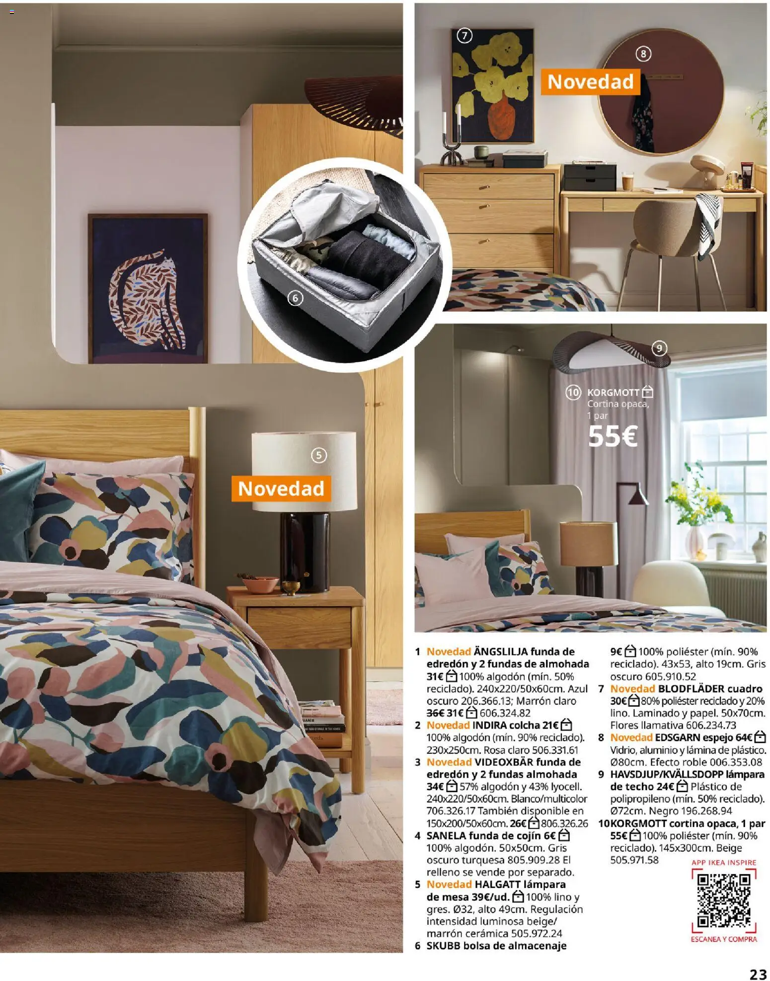 IKEA - Accesorios y decoración │ válido desde el 01/09/2026 | Página: 23 | Productos: Flores, Cojín, Mesa, Lámpara