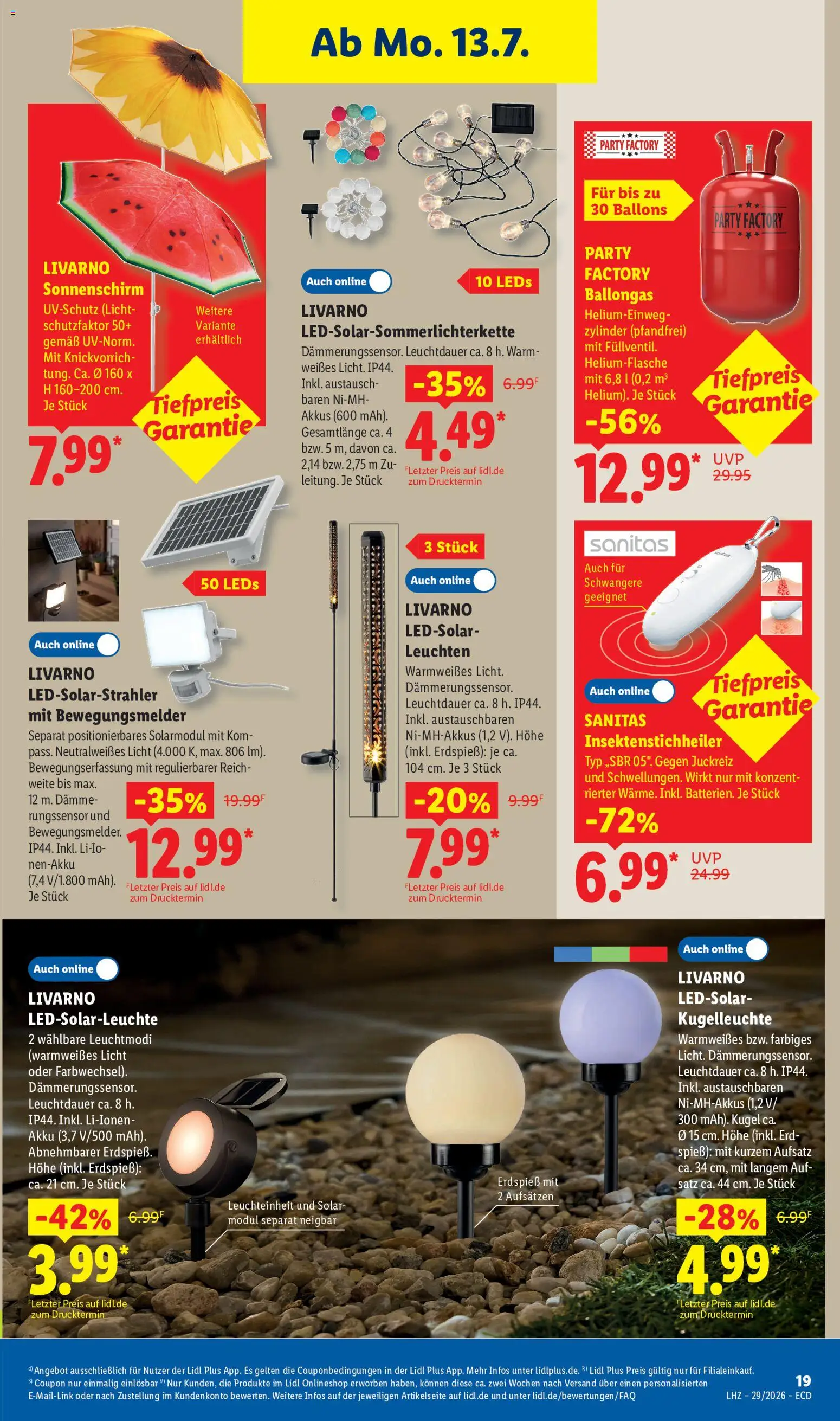 Lidl Prospekt – gültig ab 13.07.2026 | Seite: 15 | Produkte: String, Sonnenschirm