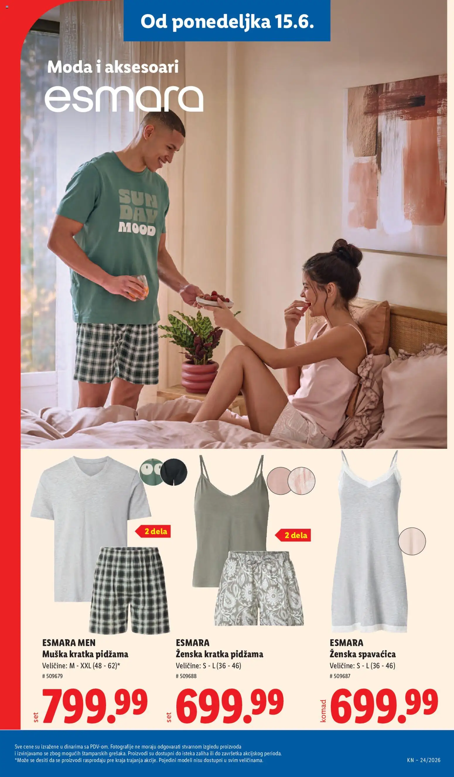 Lidl katalog - važi od 11.06.2026 | Strana: 77 | Proizvode: Pidžama