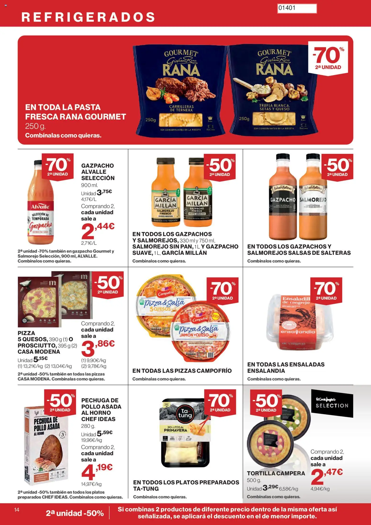 Hipercor catálogo │ válido desde el 30/07/2026 | Página: 14 | Productos: Queso, Pizza, Pasta, Horno