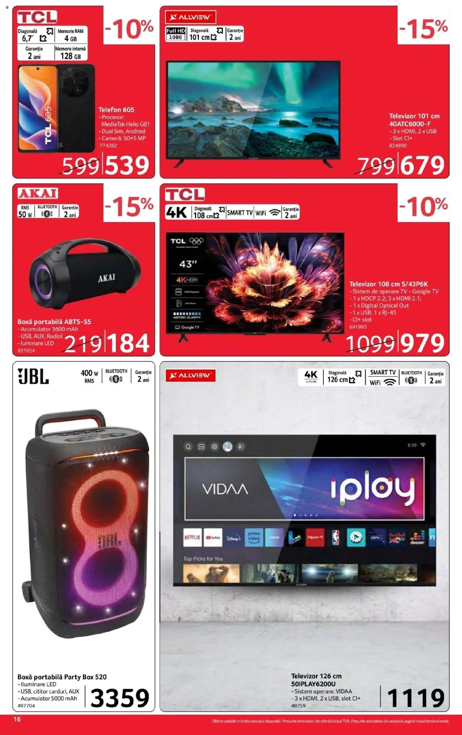Noul catalog Selgros – valabil de la 16.10.2026 | Pagină: 16 | Produse: Memorie, Televizor, Cameră, Usb
