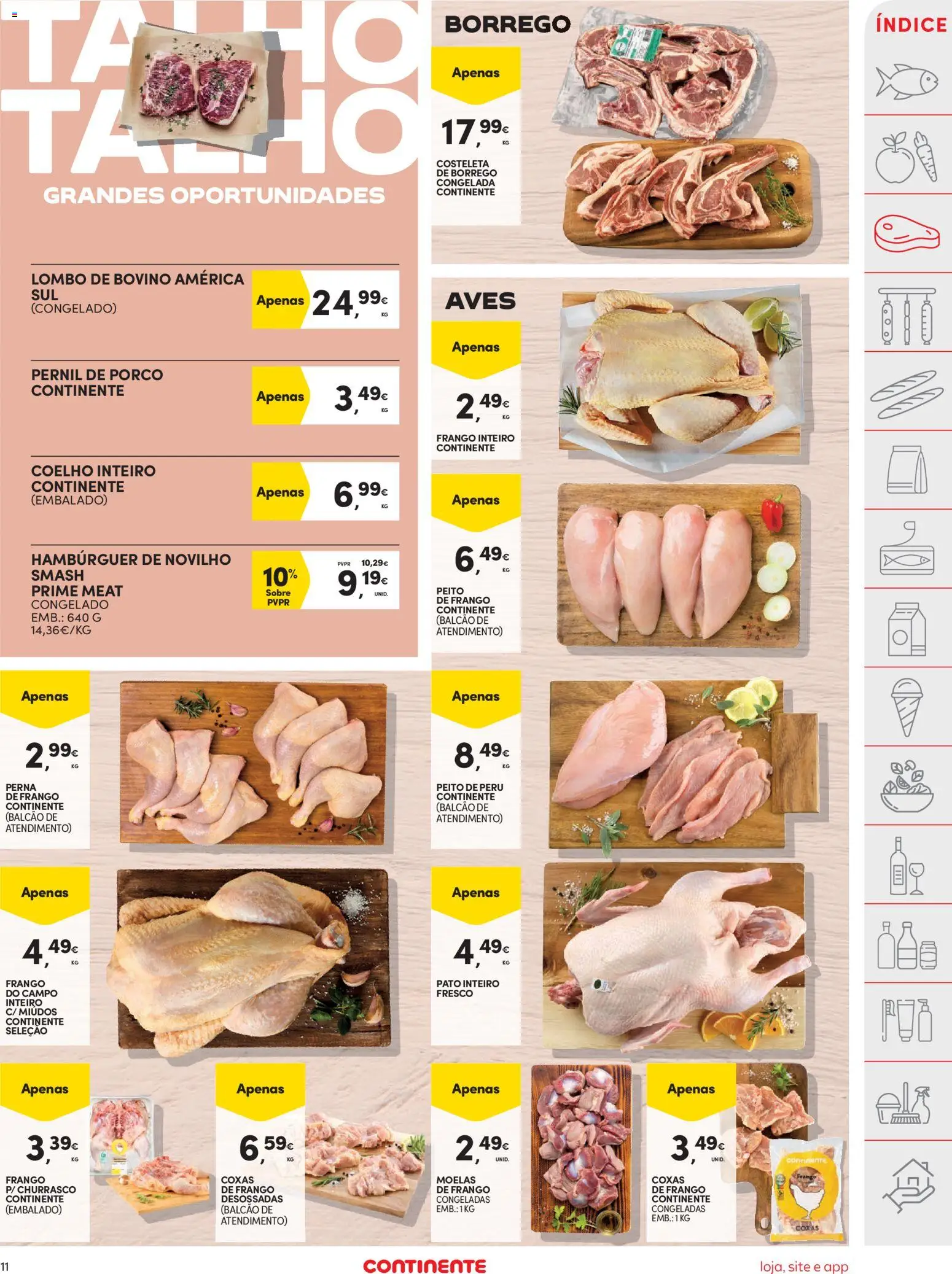 Continente folheto │ válido de 26.05.2026 | Página: 11 | Produtos: Peito de frango, Peito de peru, Frango, Peru