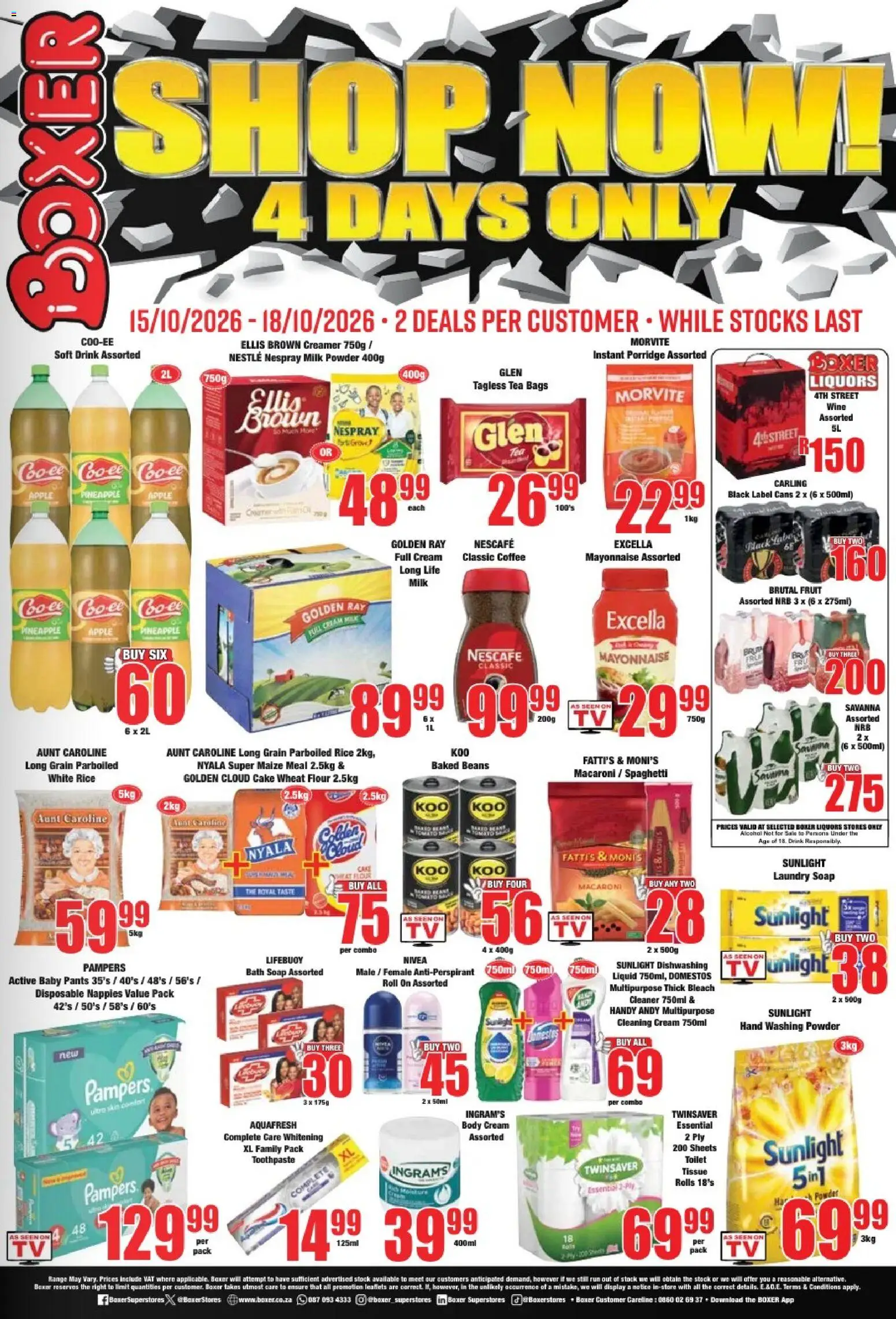 New Boxer catalogue – valid from 15/10/2026 | Page: 2 | Products: Porridge, Wine, Tea, Fruit