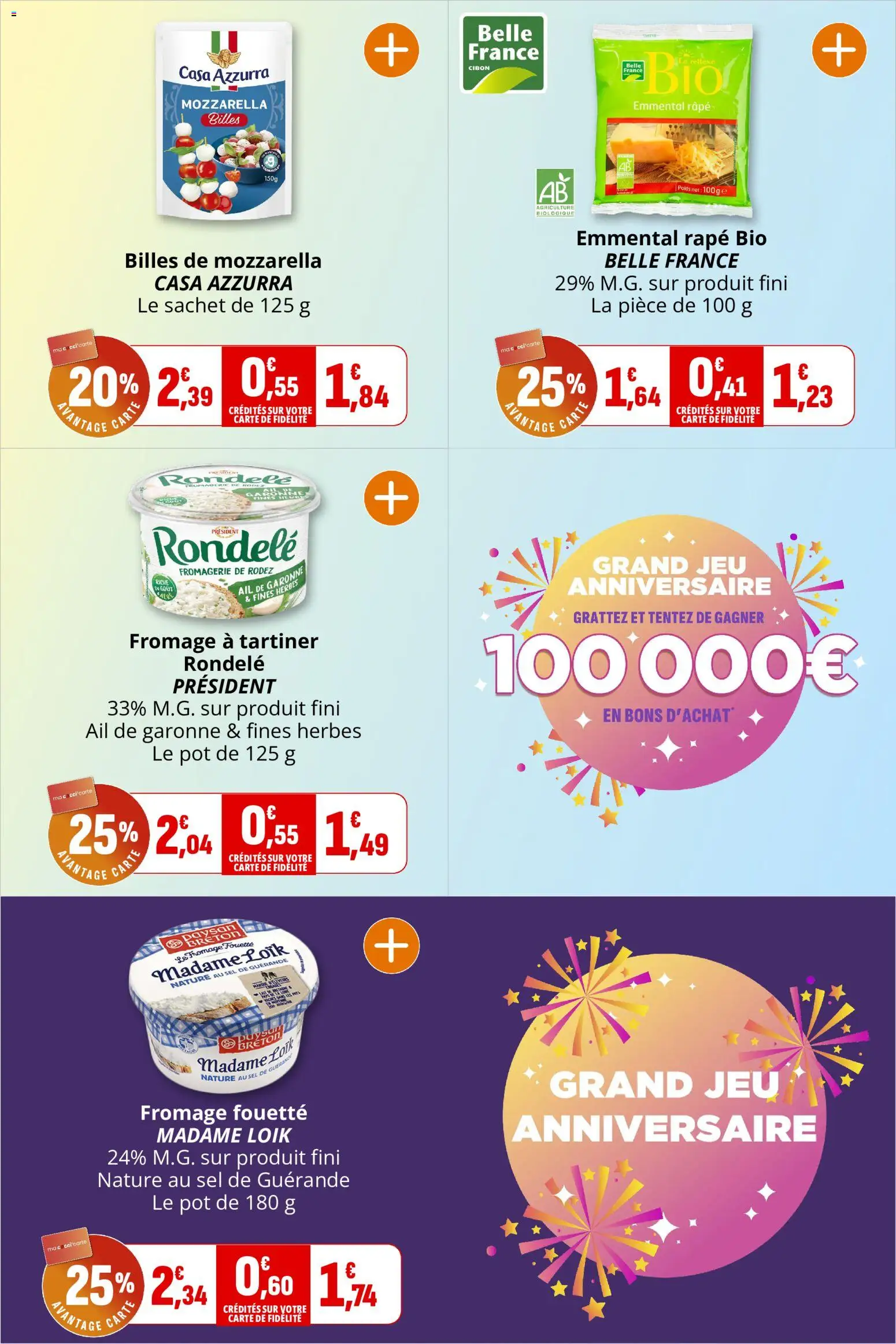{H1} | Page: 9 | Produits: Poids, Ail, Emmental, Fromage