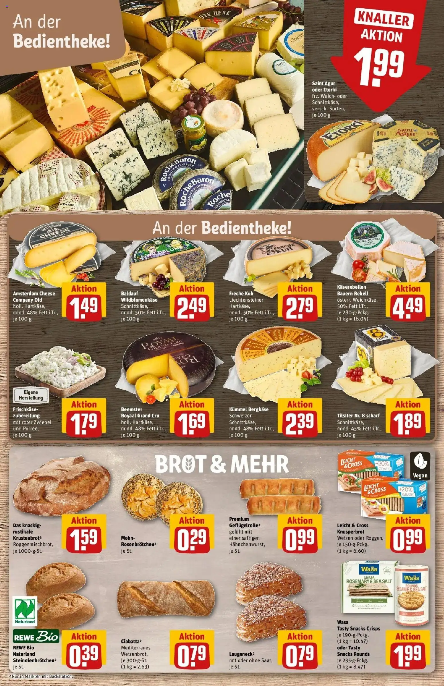 REWE Prospekt ab 14.09.2026 zum Blättern » Angebote | Seite: 9 | Produkte: Brot, Frischkase