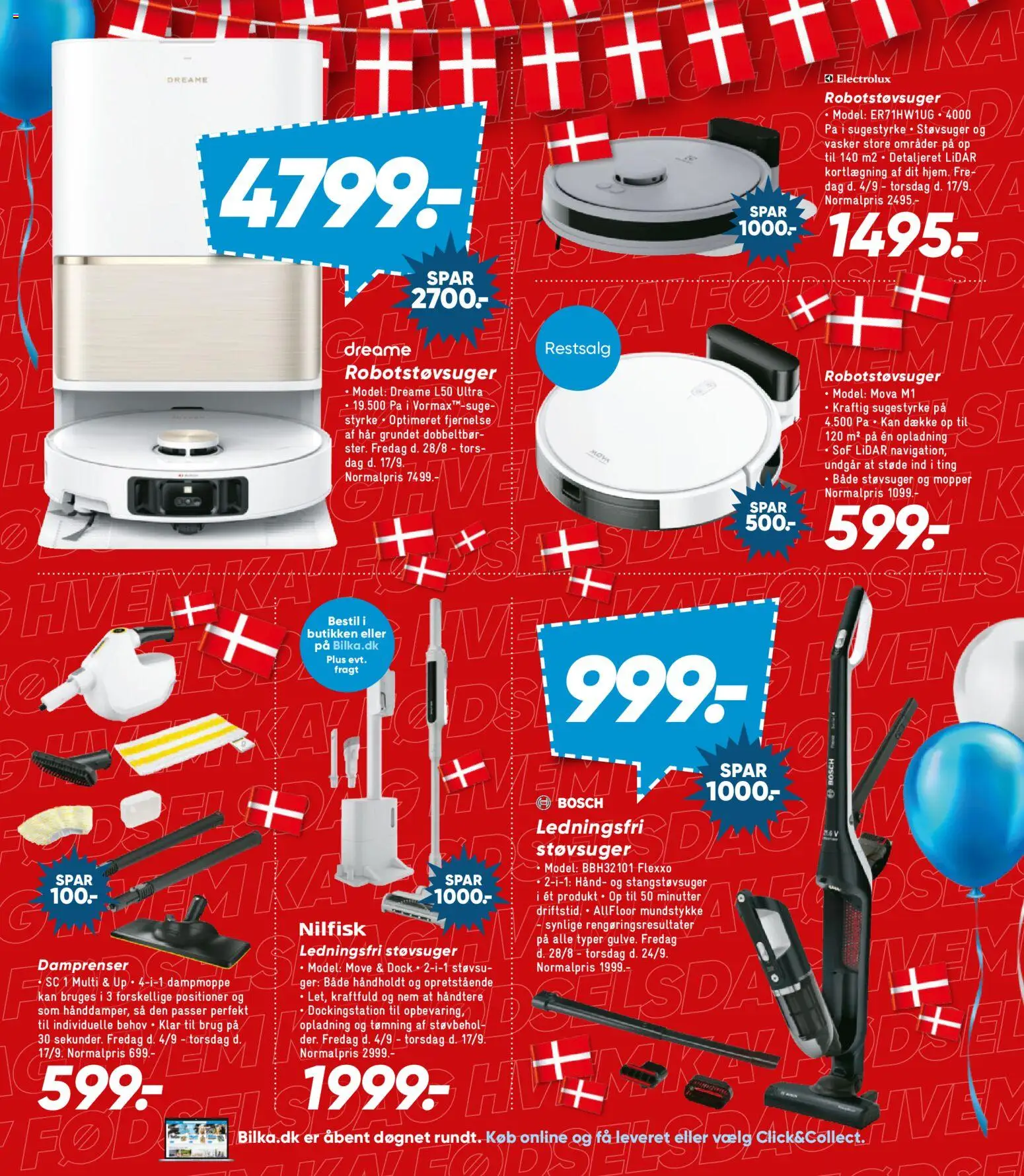 Bilka tilbudsavis – gyldig fra 04/09/2026 | Side: 30 | Produkter: Robotstøvsuger, Søm, Støvsuger