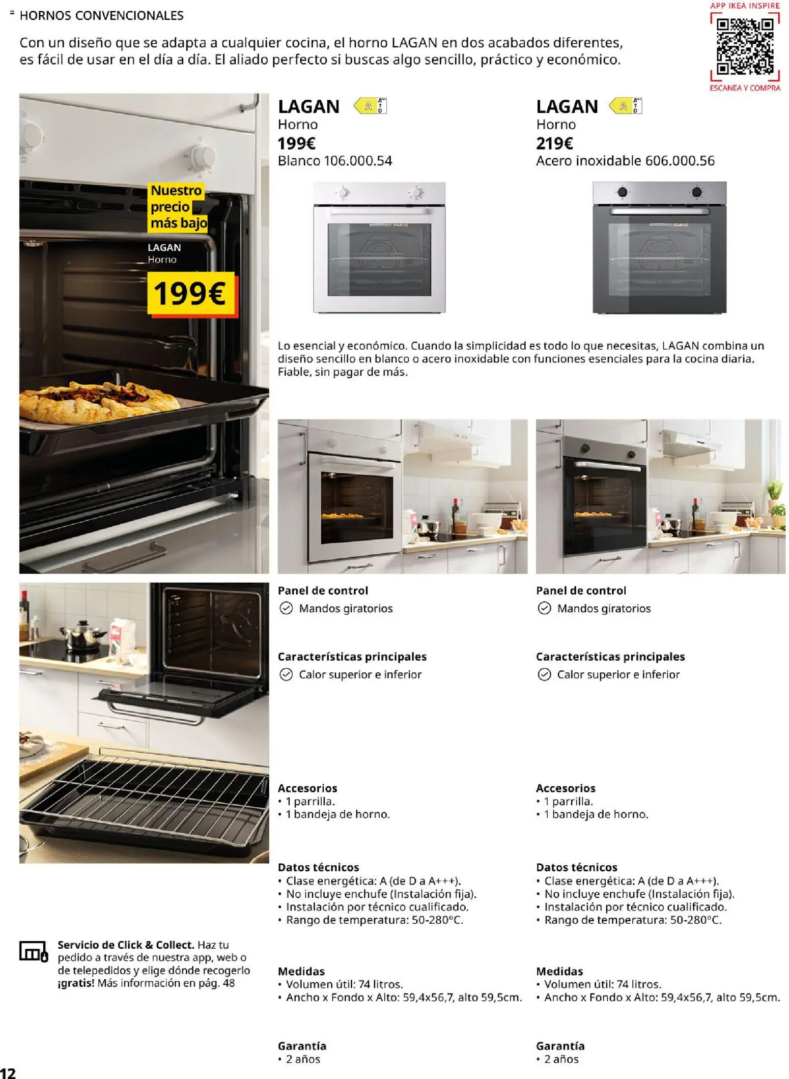 Catálogo IKEA Electrodomésticos │ válido desde el 07.05.2026 | Página: 12 | Productos: El horno, Horno, Cocina, Bandeja