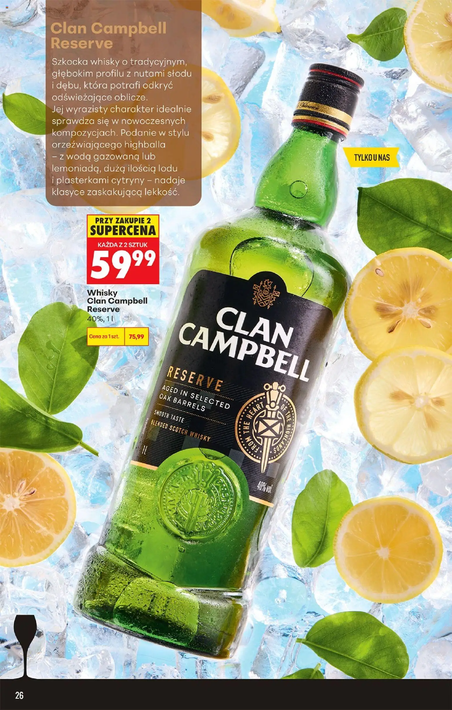 Biedronka gazetka - Czas na toast od 13.07.2026 | Strona: 26 | Produkty: Cytryny, Whisky, Woda