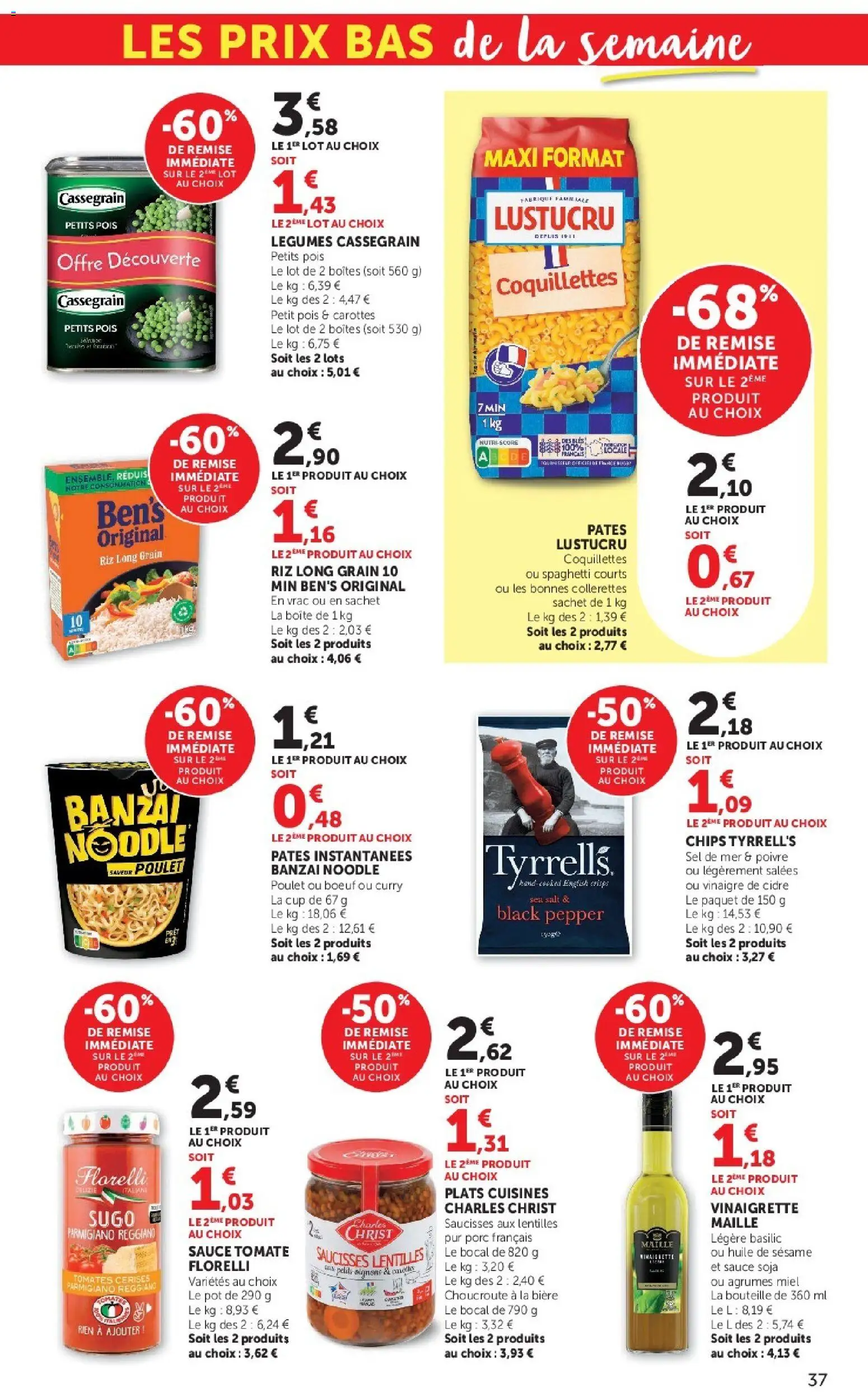 {H1} | Page: 37 | Produits: Cidre, Vinaigre de cidre, Coquillettes, Chips