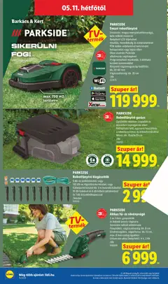 Lidl akciós újság - amely érvényes a következő dátumtól: 07.05.2026 | Oldal: 56 | Termékek: Parkside, Sövényvágó, Kefe